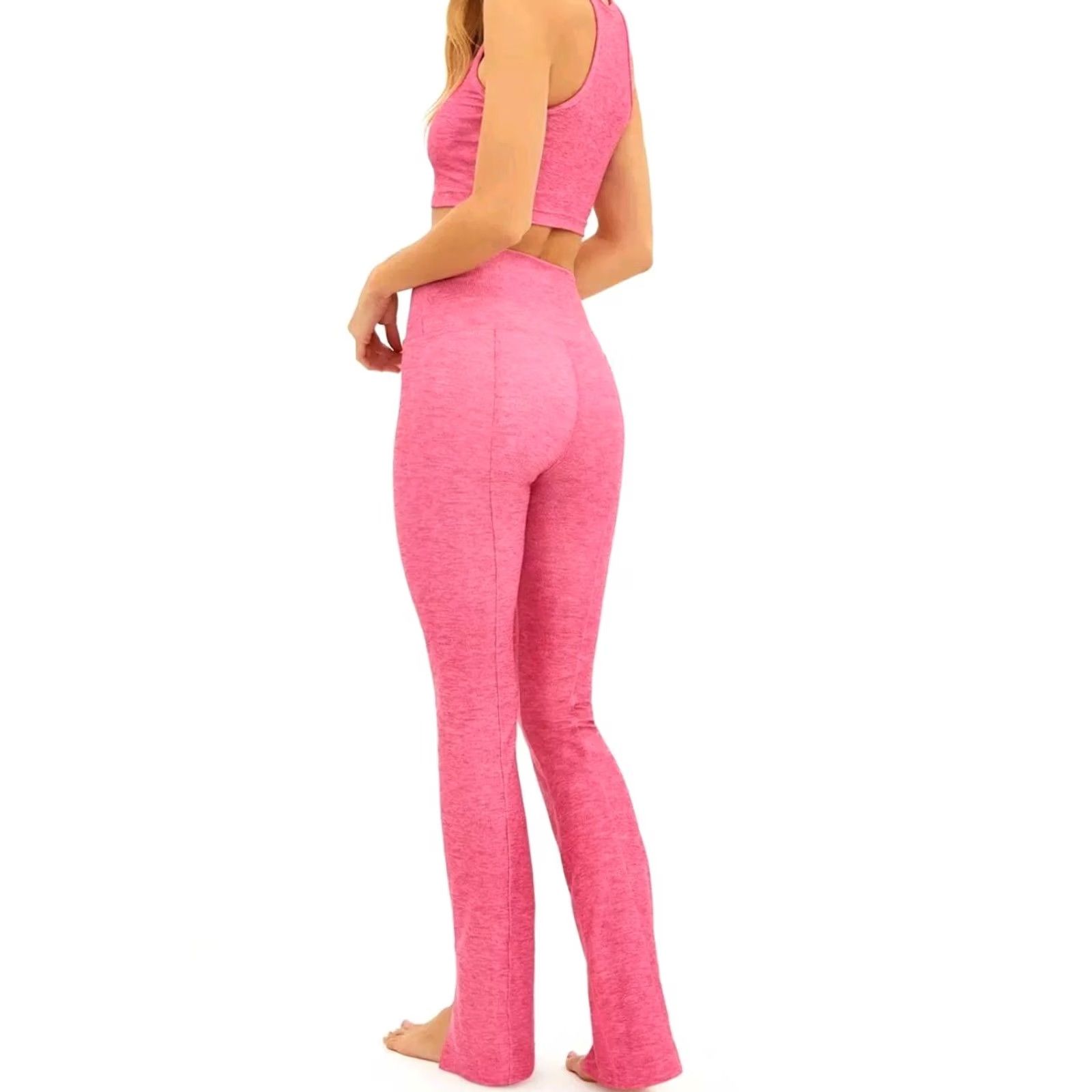 Beach Riot Beach Riot Alani Wide Leg Flared Pants Women M Pink Sweatpants Flared Beach Activewear Size 32" / US 10 / IT 46 - 2 Thumbnail