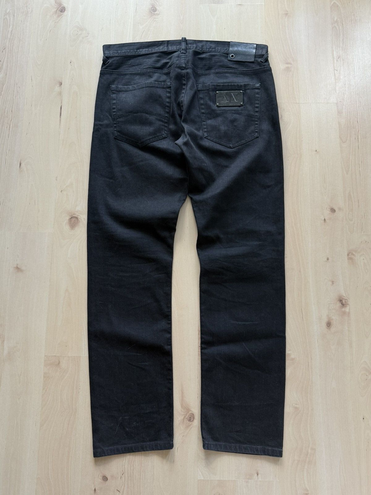 Armani Exchange Armani Exchange metal logo baggy raw denim jeans Size US 34 / EU 50 - 1 Thumbnail