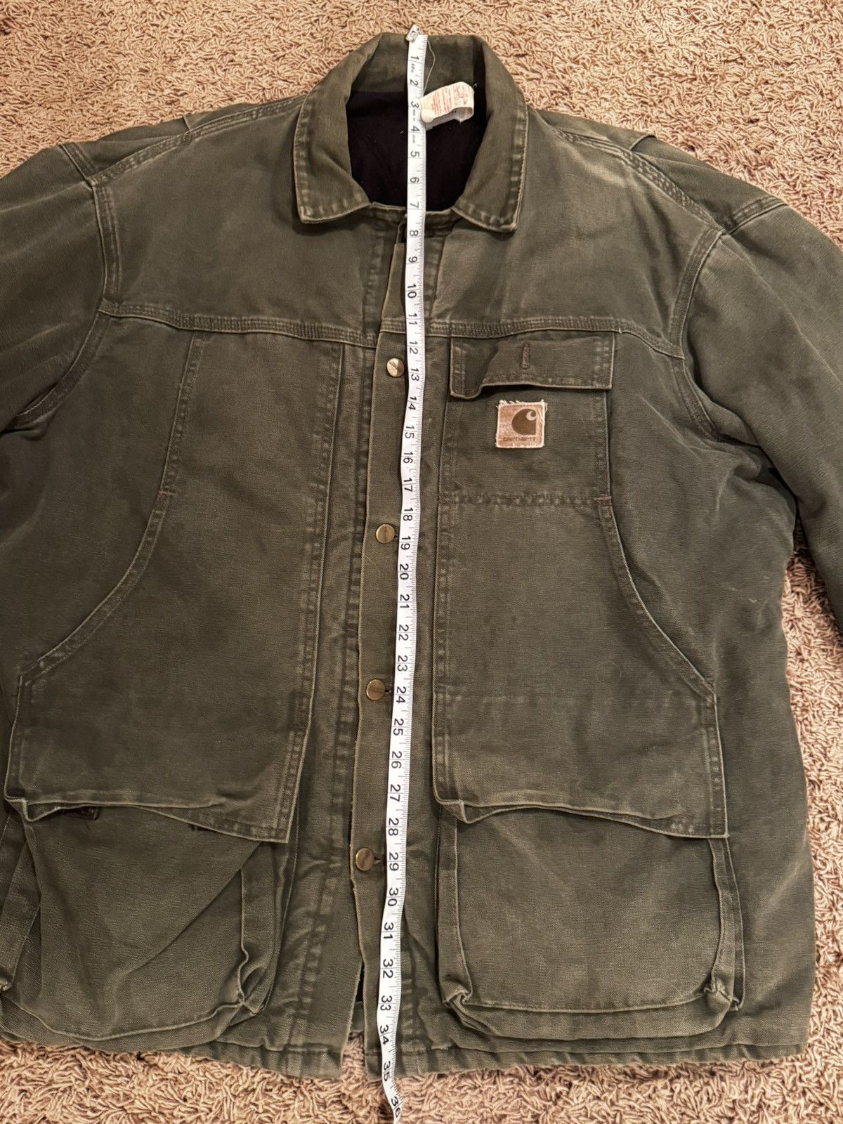 Carhartt Vintage USA Made Carhartt Green Duck Canvas workwear Jacket Size US XL / EU 56 / 4 - 11 Thumbnail