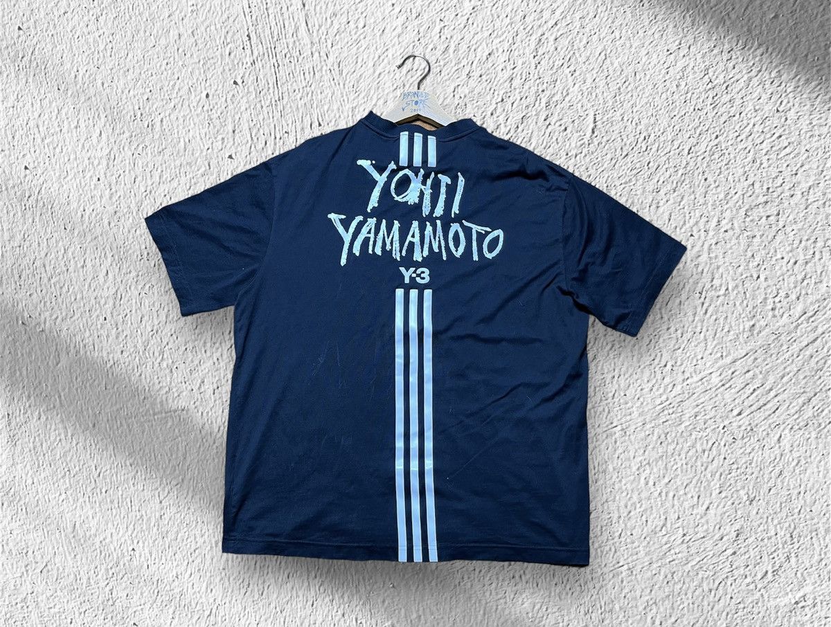 🔥Yohji Yamamoto Y-3 x Adidas Spell Out Stripe Logo Tees - Main Image