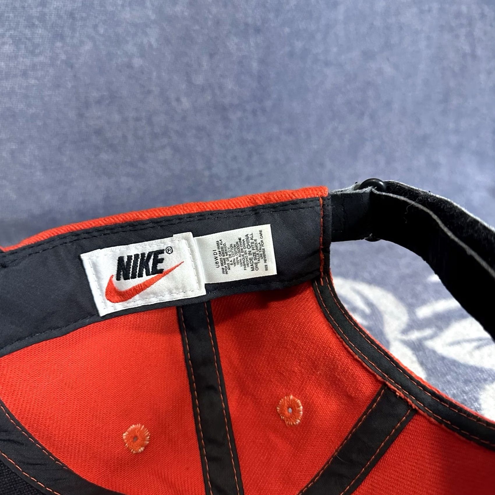 Nike VINTAGE Nike Hat Cap Adult Red Strapback Baseball Logo 90s 2000s OS Mens Men Size ONE SIZE - 6 Thumbnail
