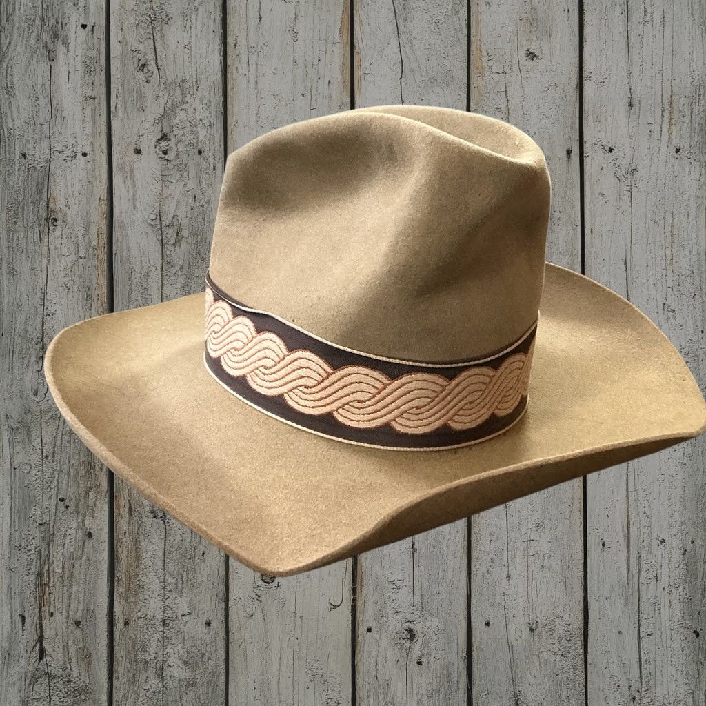 Vintage Stetson Xx Western Cowboy Hat Mens Size 7 Tan Brown Beaver Felt Usa Made, Men's