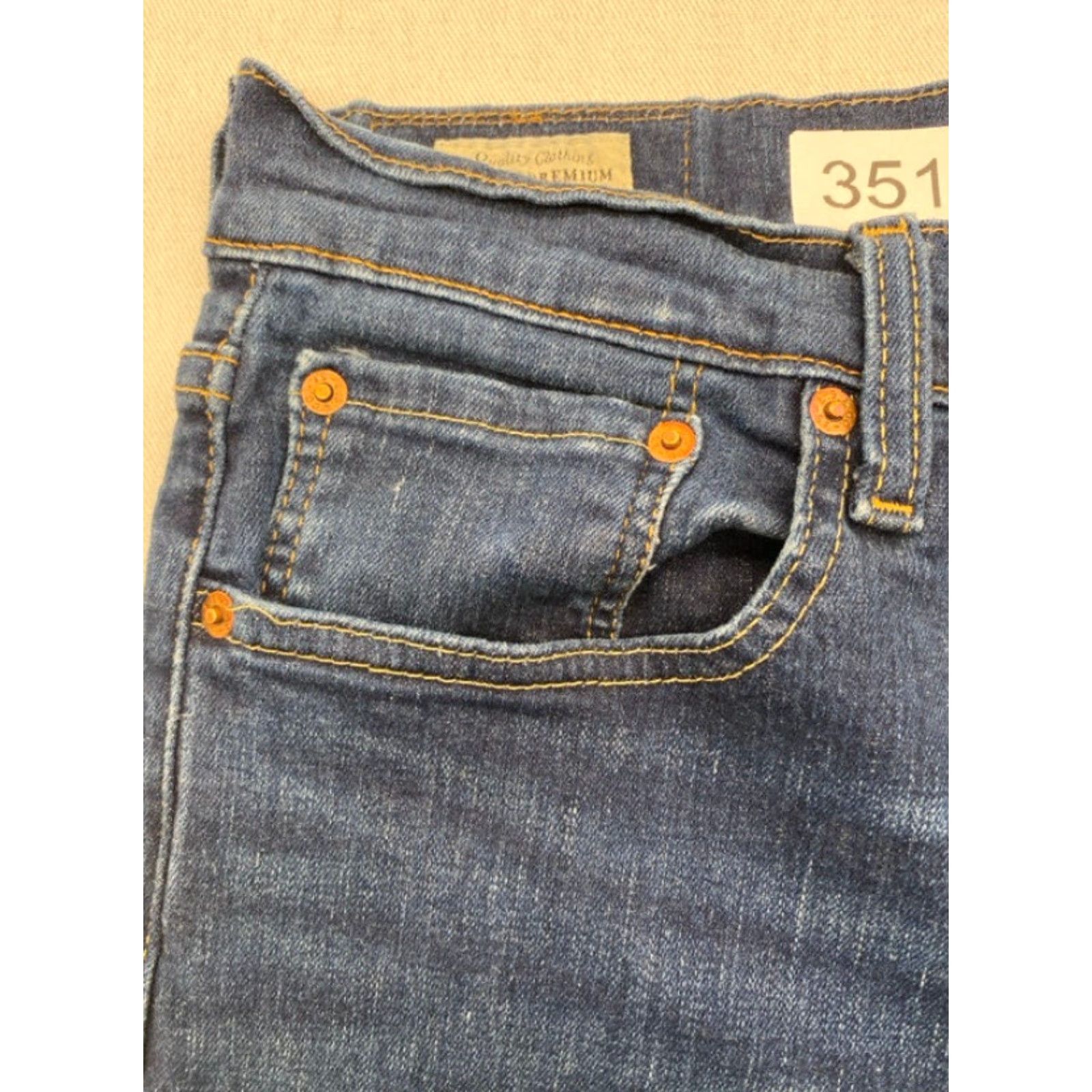 Levi's VINTAGE Levi's Premium 512 Jeans Women 31 Denim Blue Slimming 5-Pocket Mid Rise 32 Inseam 3510 Size 24" / US 00 / IT 34 - 4 Thumbnail