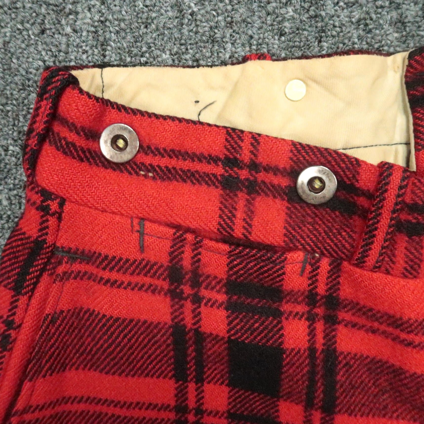 Vintage VINTAGE Woolrich Pants Mens 31x32 Red Buffalo Plaid Wool Outdoors USA Size US 31 - 3 Thumbnail