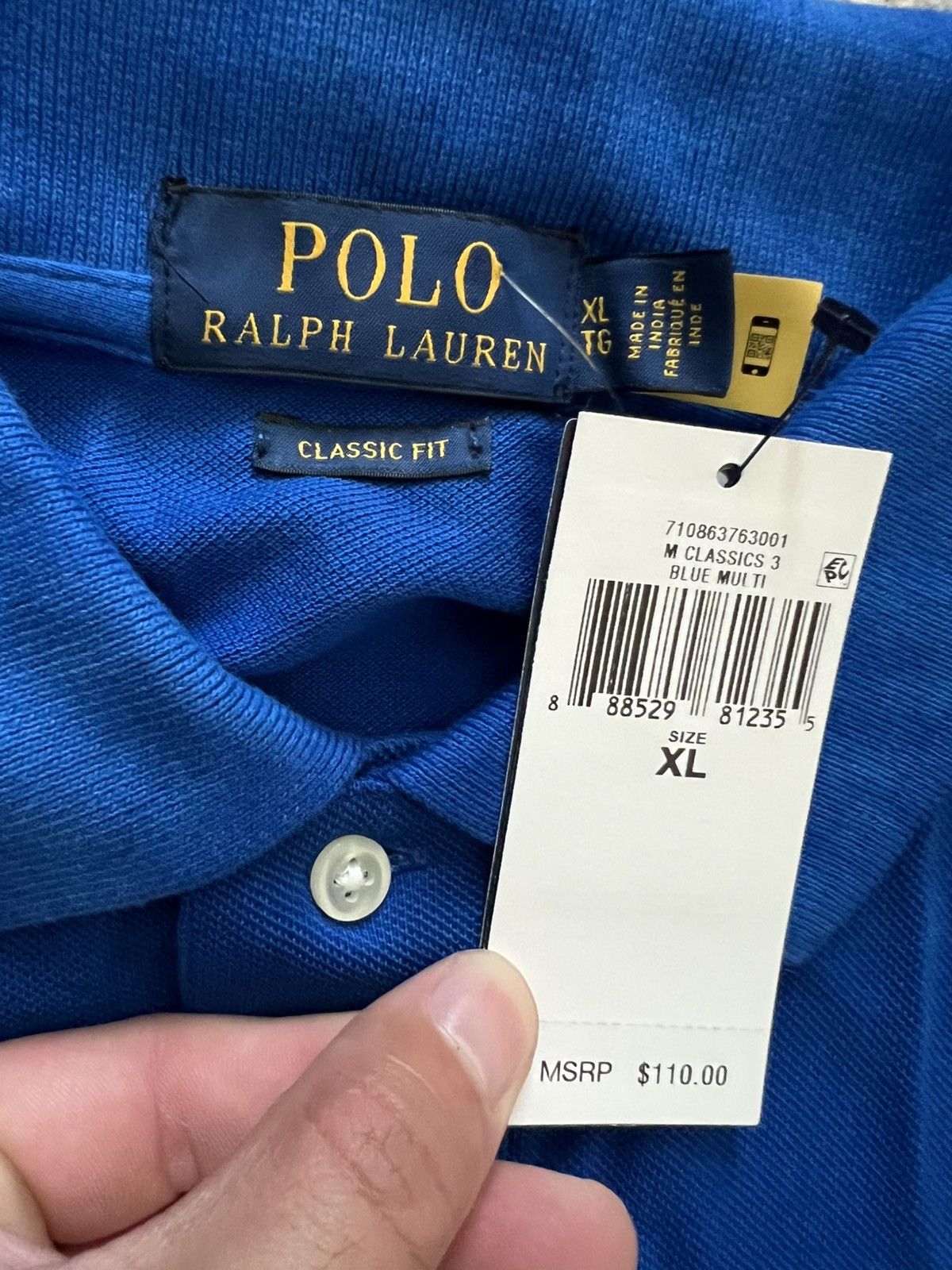 Polo Ralph Lauren Polo Ralph Lauren Men's Blue Classic-Fit Tie-Dye Polo Shirt Size US XL / EU 56 / 4 - 5 Thumbnail