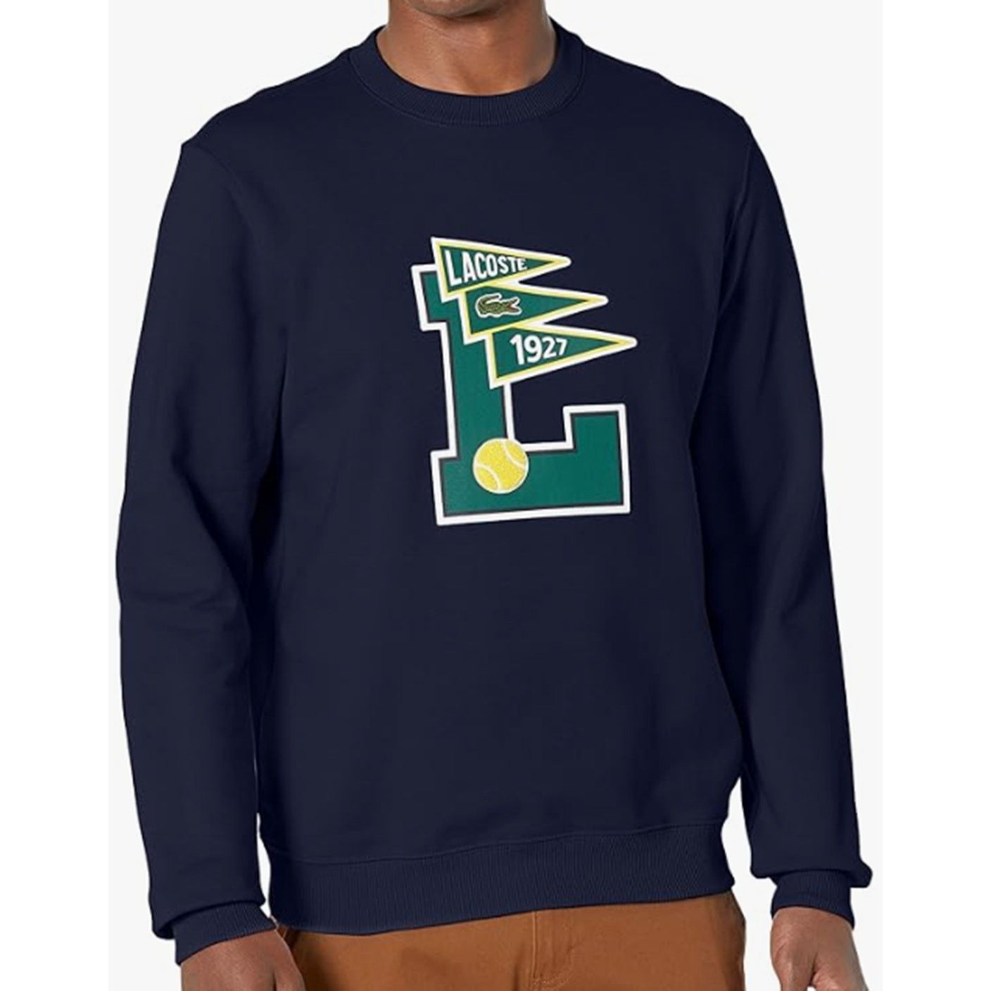 Lacoste Lacoste Men's Long Sleeve Varsity L Sweatshirt Navy 4XL Size US XXL / EU 58 / 5 - 1 Thumbnail