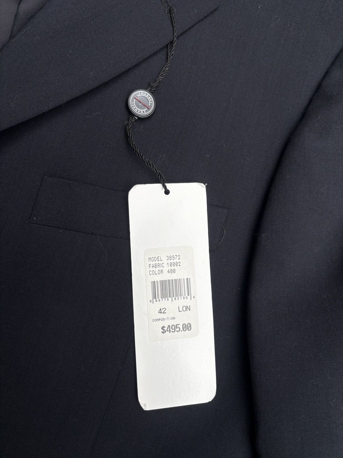 Emanuel Ungaro Emanuel by Emanuel Ungaro Navy 3-Button Wool Blazer Size 42 Size 42S - 8 Thumbnail
