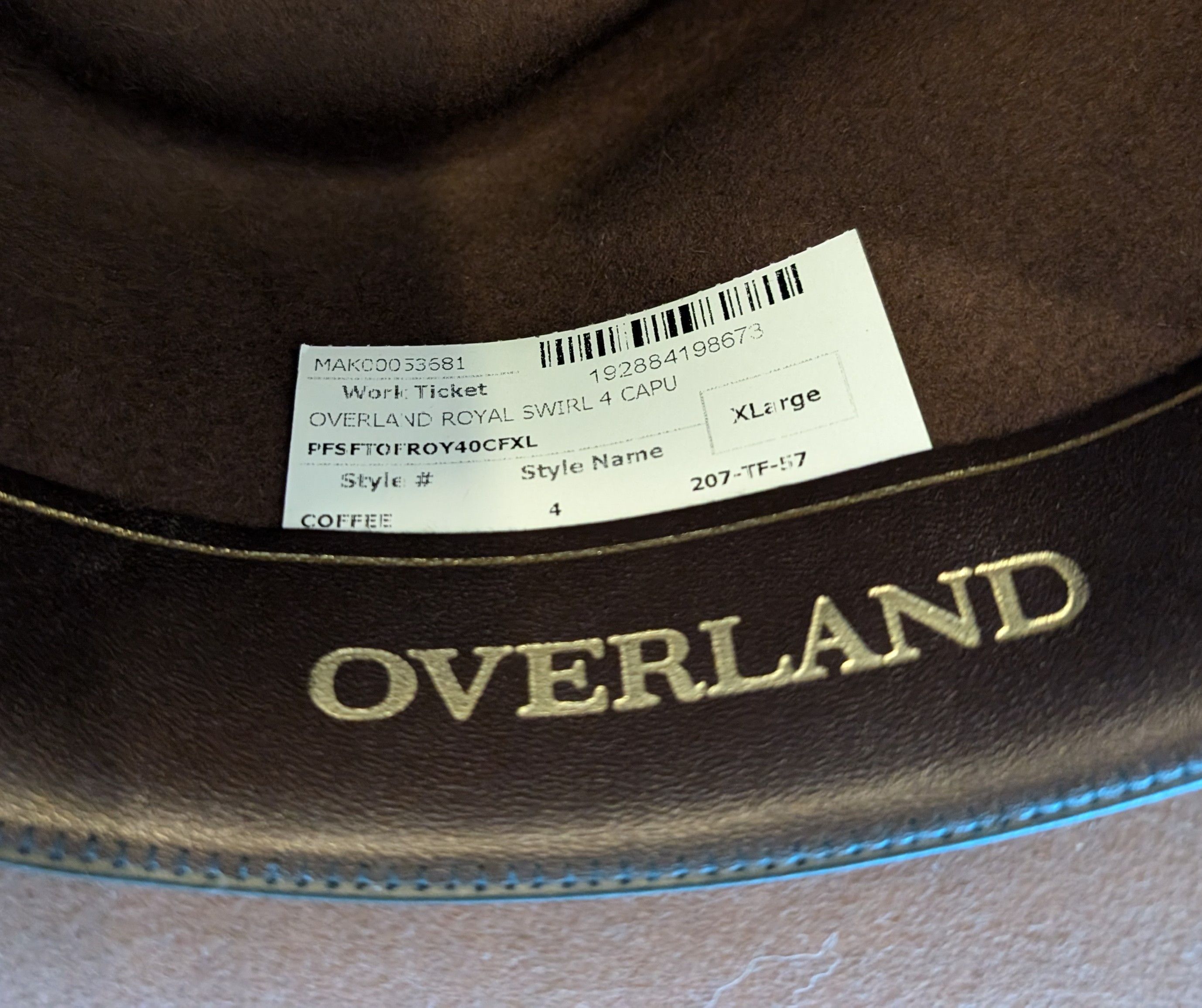 Overland NWT Overland Royal Rabbit Fur Felt Hat Size XXL Made in USA Size ONE SIZE - 5 Thumbnail