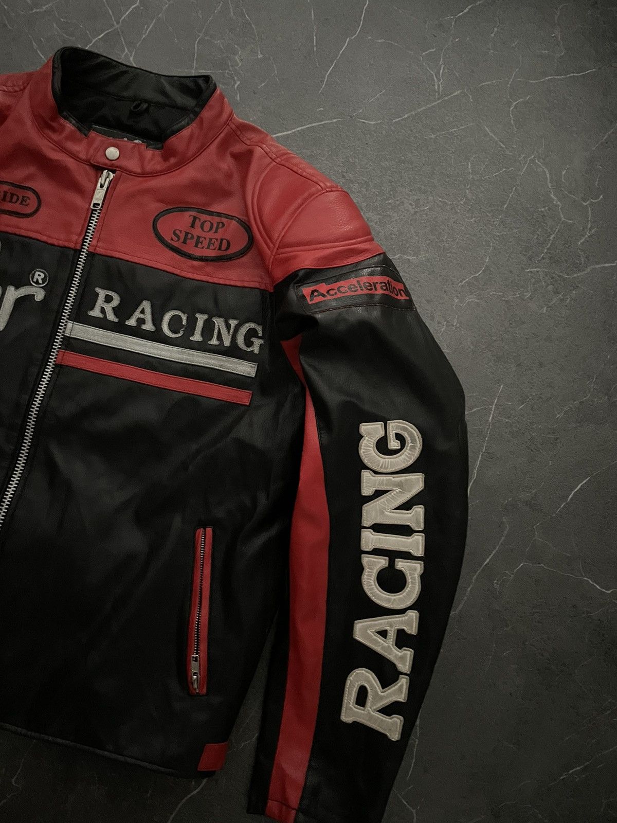 DRIFTER Vintage Real Leather NASCAR Racing Drifter Jacket Size US XL / EU 56 / 4 - 3 Thumbnail