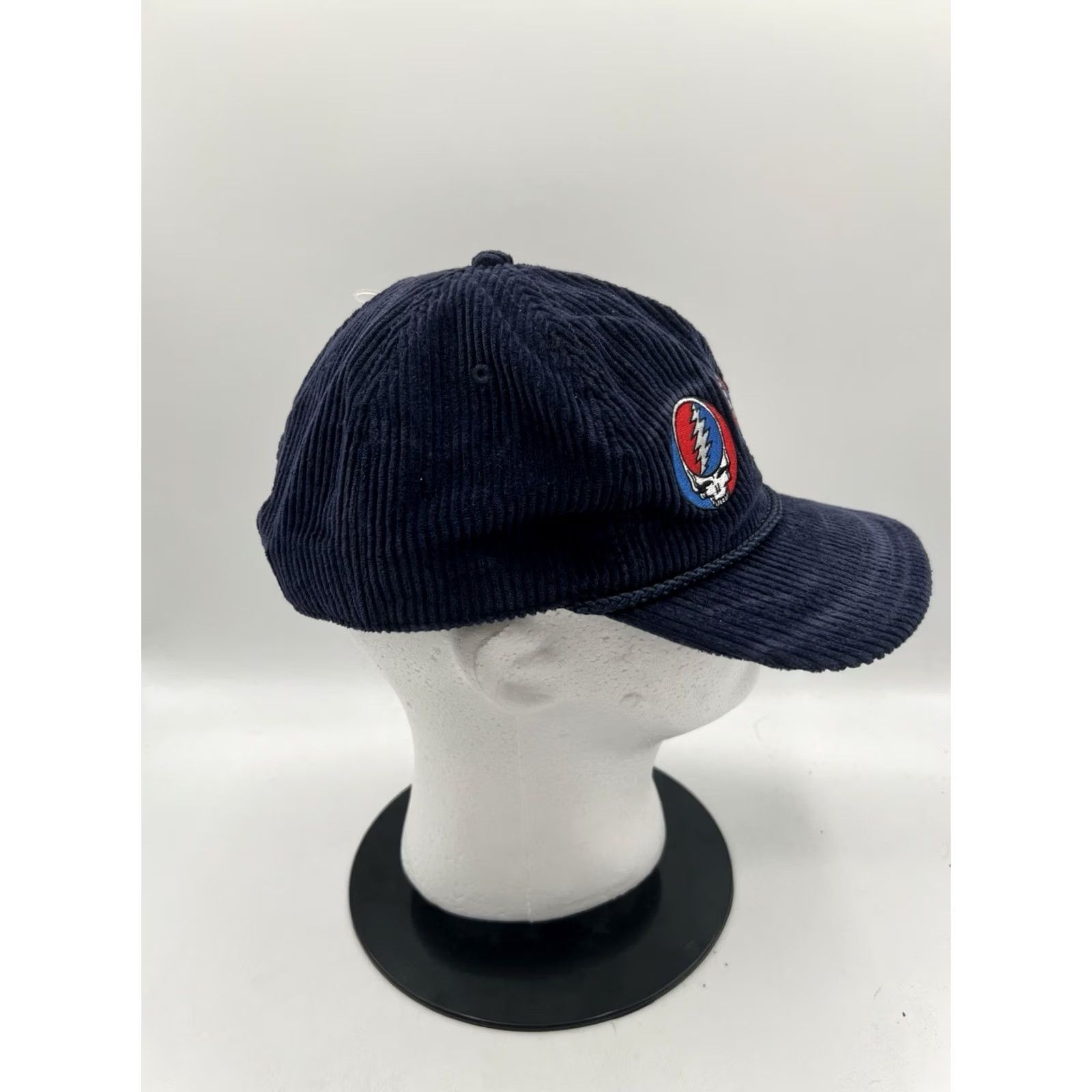 Roper Grateful Dead Stealie Repeat Corduroy Hat Blue Adult OSFA Adjustable Rope Size ONE SIZE - 4 Thumbnail
