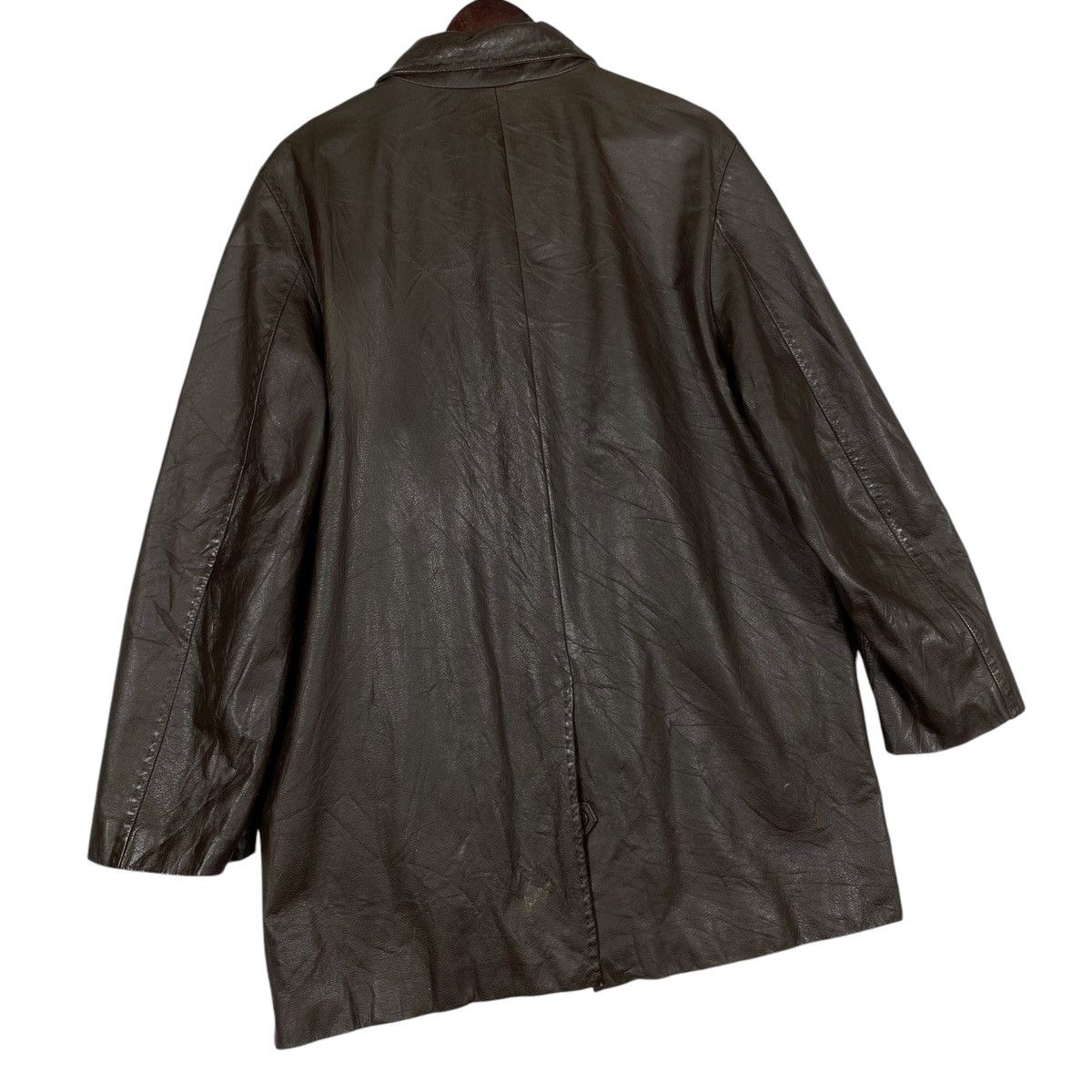 Yuji Yamada Vintage HIMSELF Yuji Yamada Cowhide Leather Coat Size US L / EU 52-54 / 3 - 9 Thumbnail