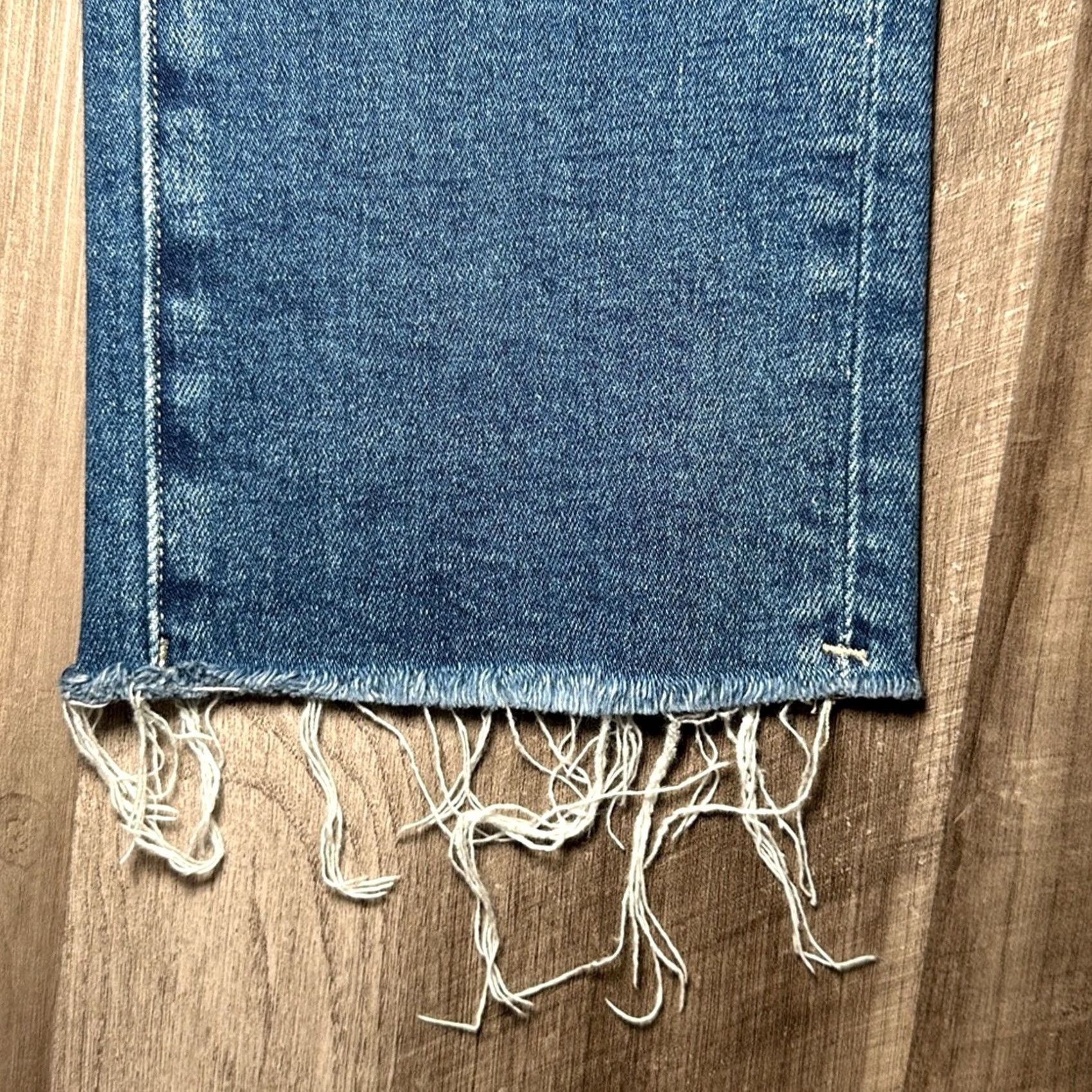 Vintage Vervet VERVET BY FLYING MONKEY Midnight in Paris Crop Raw Hem Jeans - 28 Women Blue 28 Cropped Jeans Womens 28 Size 28" / US 6 / IT 42 - 6 Thumbnail