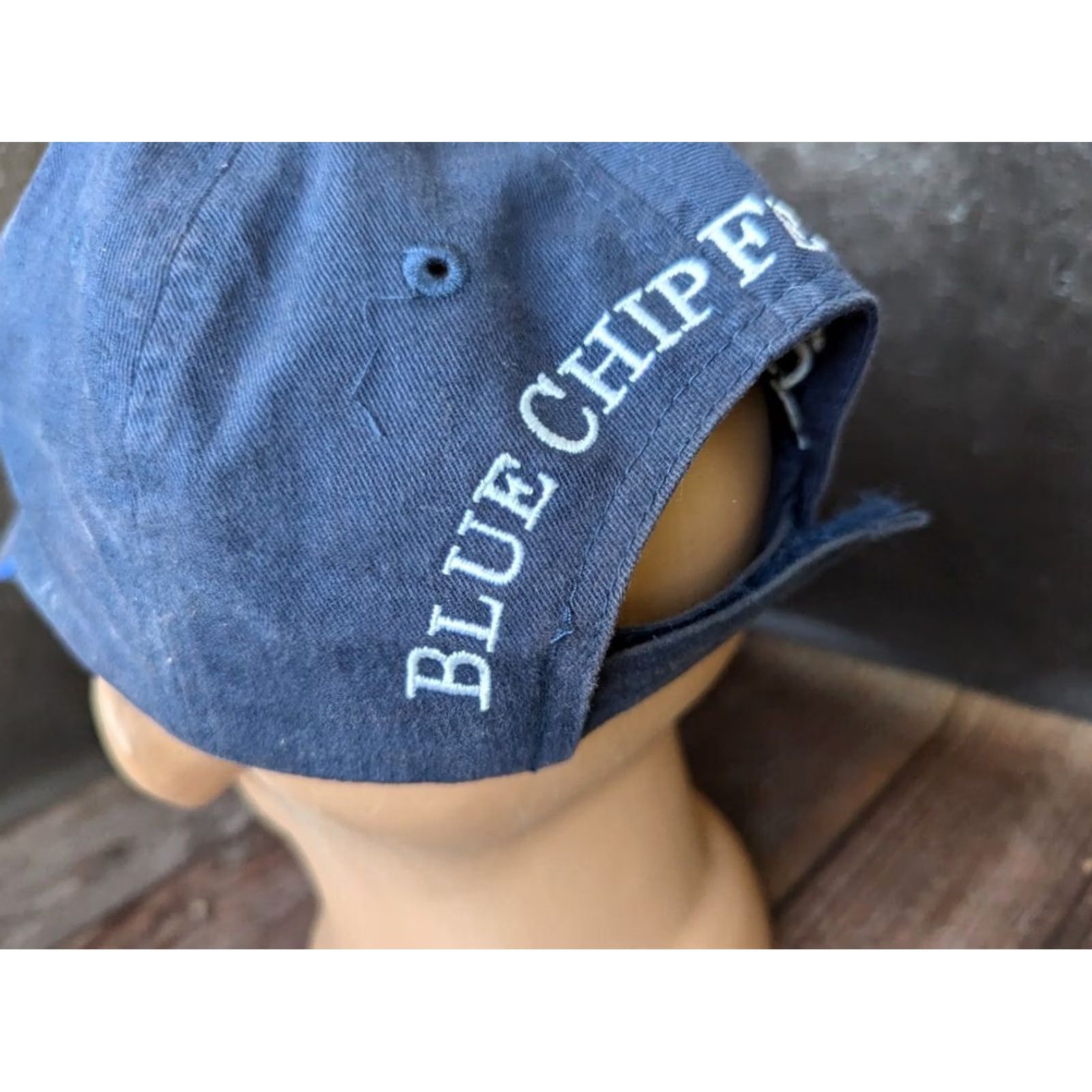 Vintage Blue Chip Feed Blue Baseball Cap Men One Size Blue Baseball Cap Size ONE SIZE - 7 Thumbnail