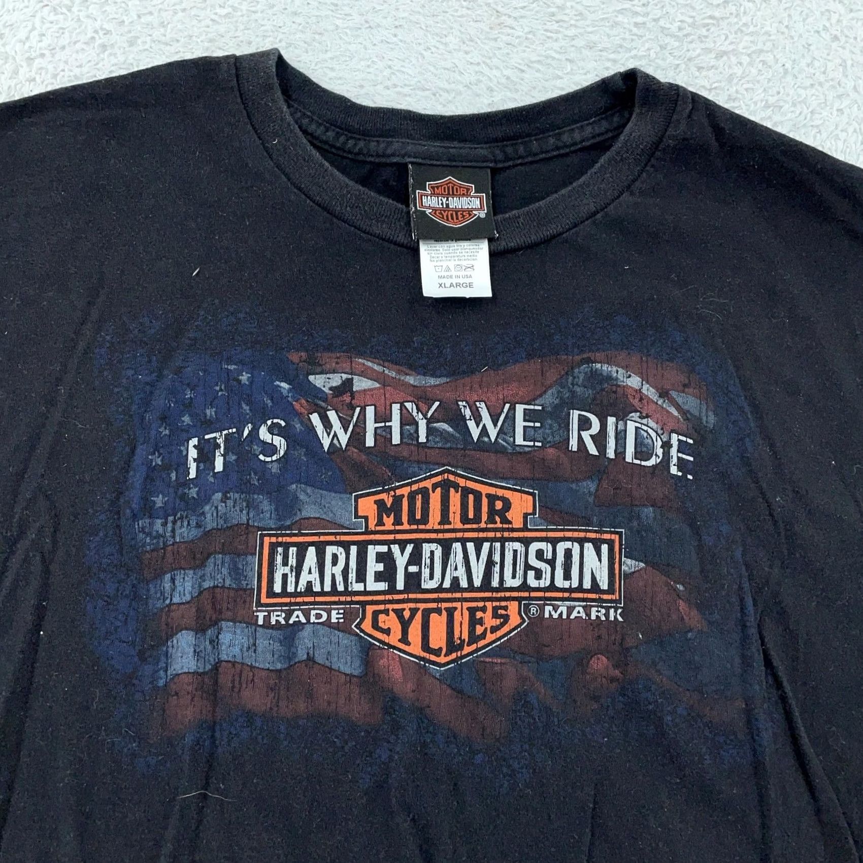 Harley Davidson Harley-Davidson T-Shirt Mens XL Black USA Outdoor Motorcycle Las Vegas Nevada Biker Graphic Print Short Sleeve Crew Neck Size US XL / EU 56 / 4 - 2 Thumbnail