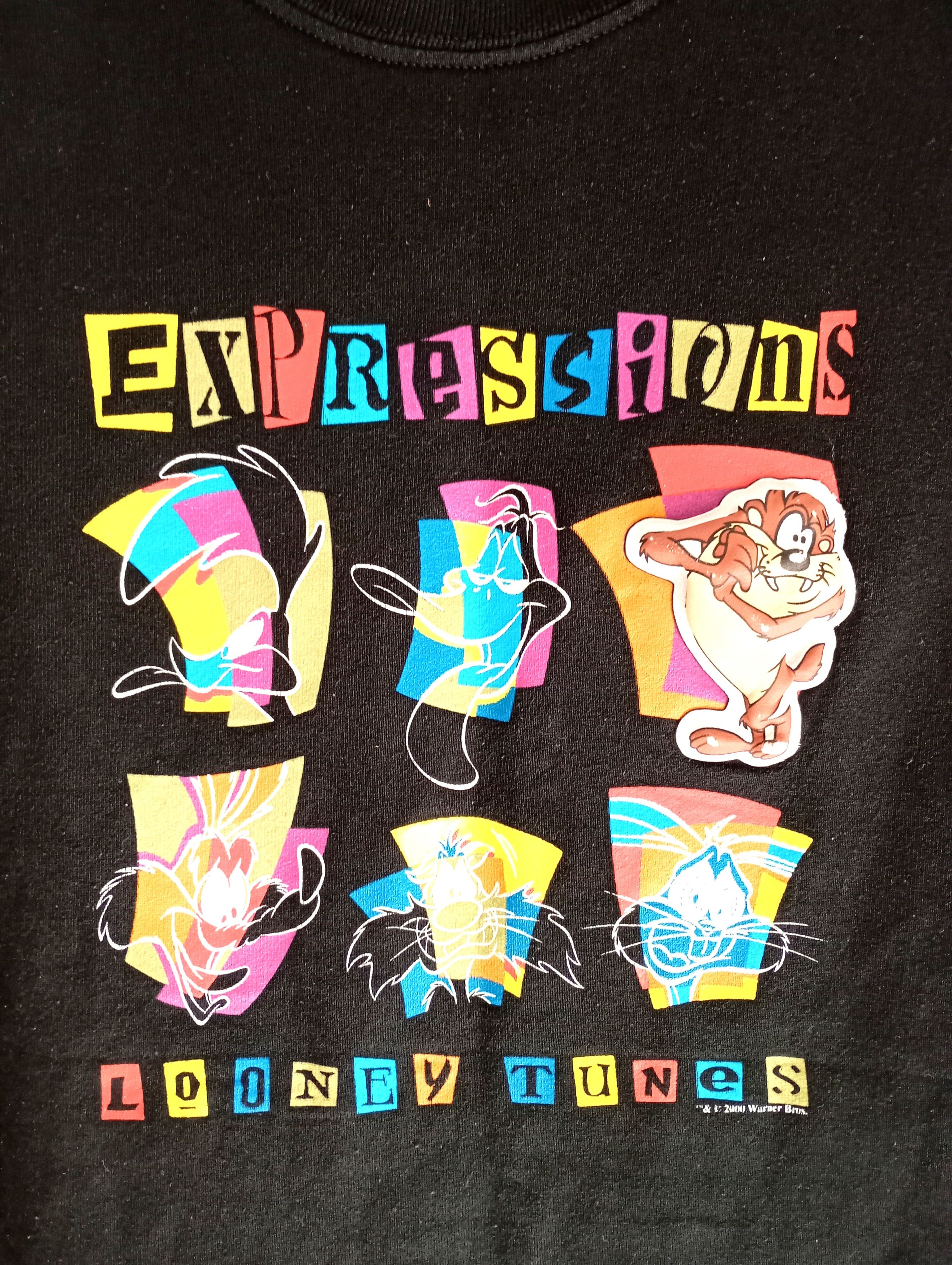 Cartoon Network × Vintage × Warner Bros Lonney Tunes 2000 Expressions Sweatshirt Size US L / EU 52-54 / 3 - 2 Thumbnail