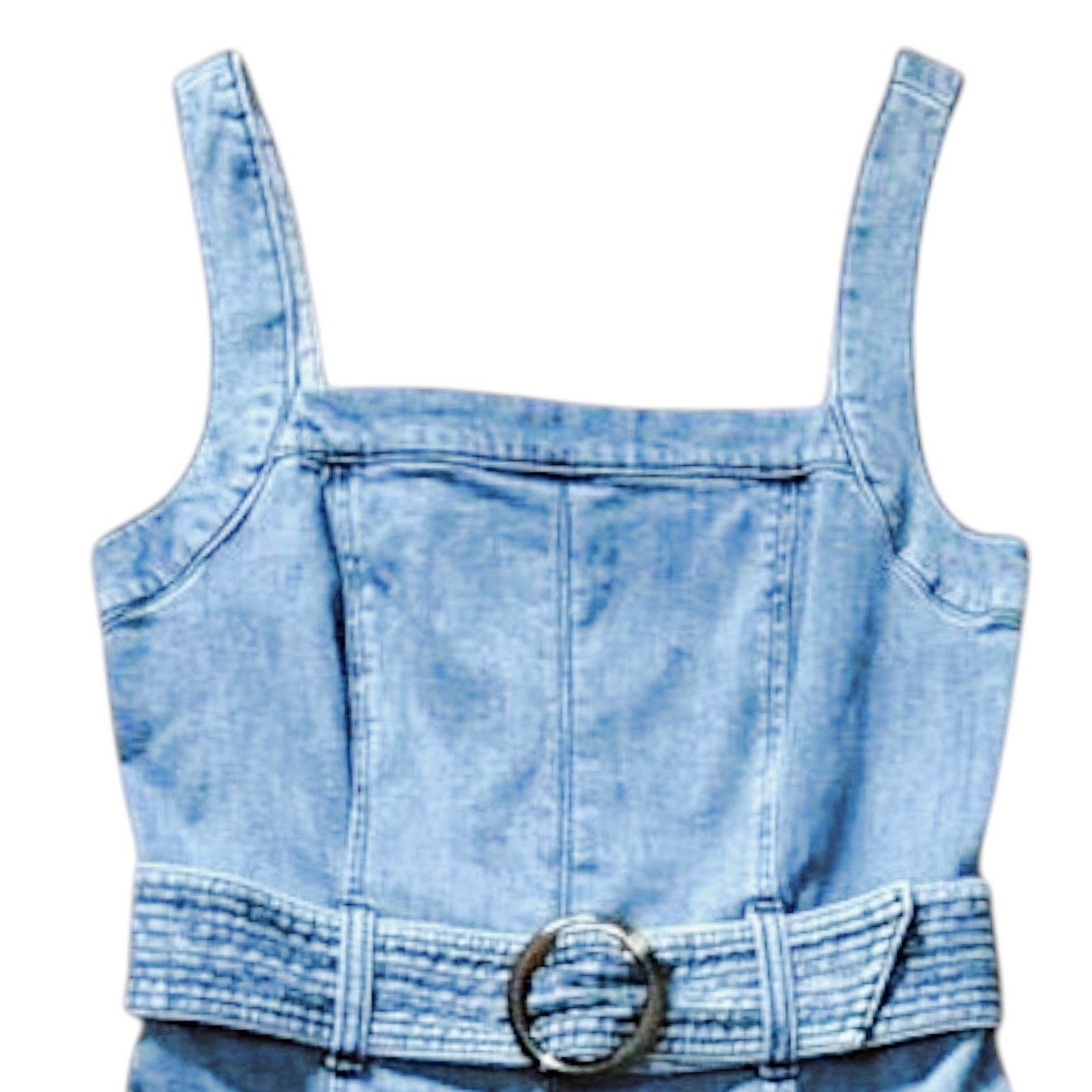 Anthropologie Anthropologie Blue Denim Jumper | Size 6 Size 28" / US 6 / IT 42 - 3 Thumbnail