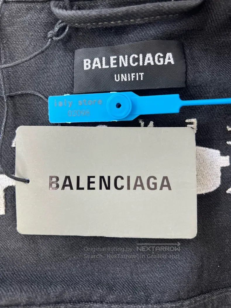 Balenciaga Balenciaga Future World Logo Denim Jacket Size US L / EU 52-54 / 3 - 4 Thumbnail