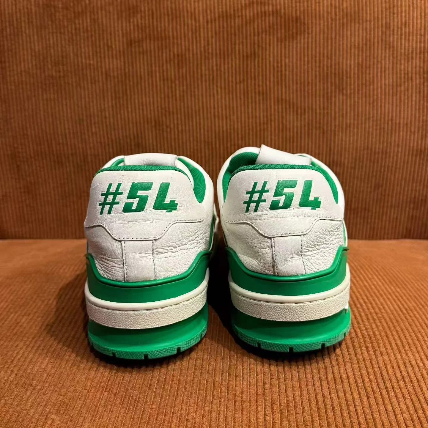 Louis Vuitton LV Trainer White Green 42 Good Condition Size US 9 / EU 42 - 5 Thumbnail