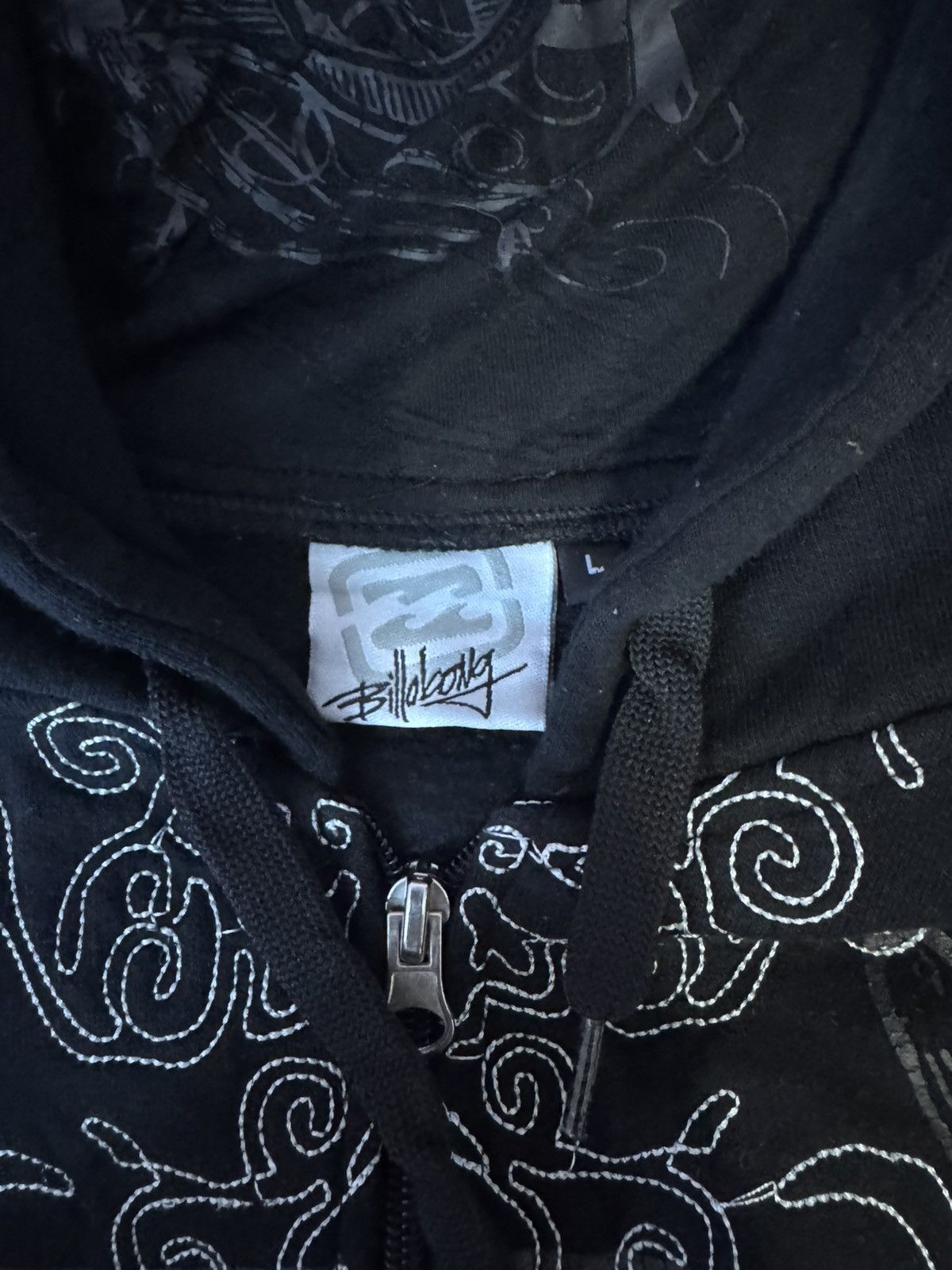 Billabong × Ed Hardy × Vintage Vintage Y2K distressed hoodie Size US L / EU 52-54 / 3 - 3 Thumbnail