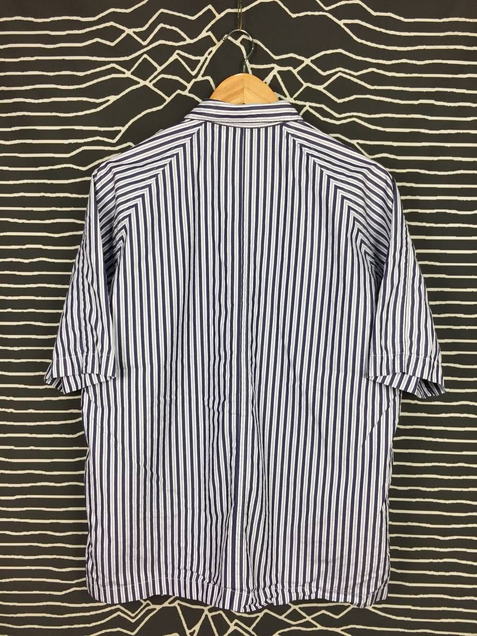 Jil Sander × Uniqlo J+ Jil Sander Uniqlo Striped Oversized Short Sleeve Shirt Size US M / EU 48-50 / 2 - 6 Thumbnail