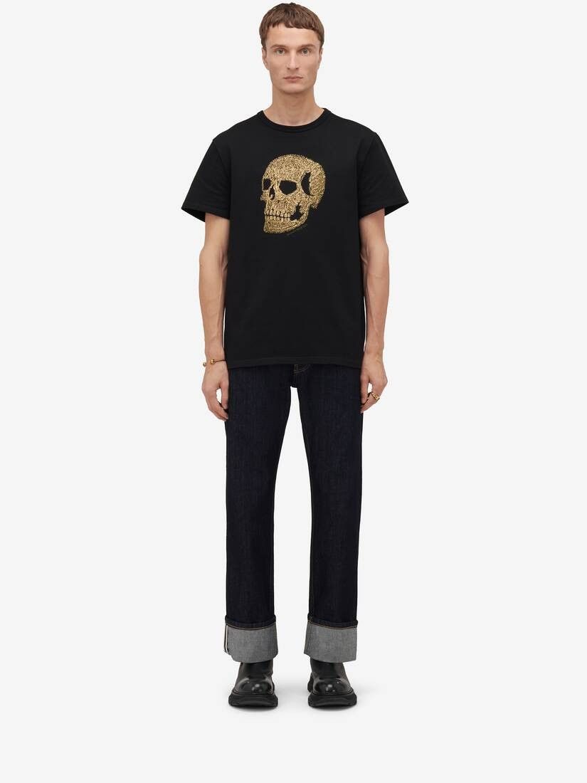 Alexander McQueen o1w1db10725 Skull T-Shirt in Black Size US XS / EU 42 / 0 - 2 Thumbnail