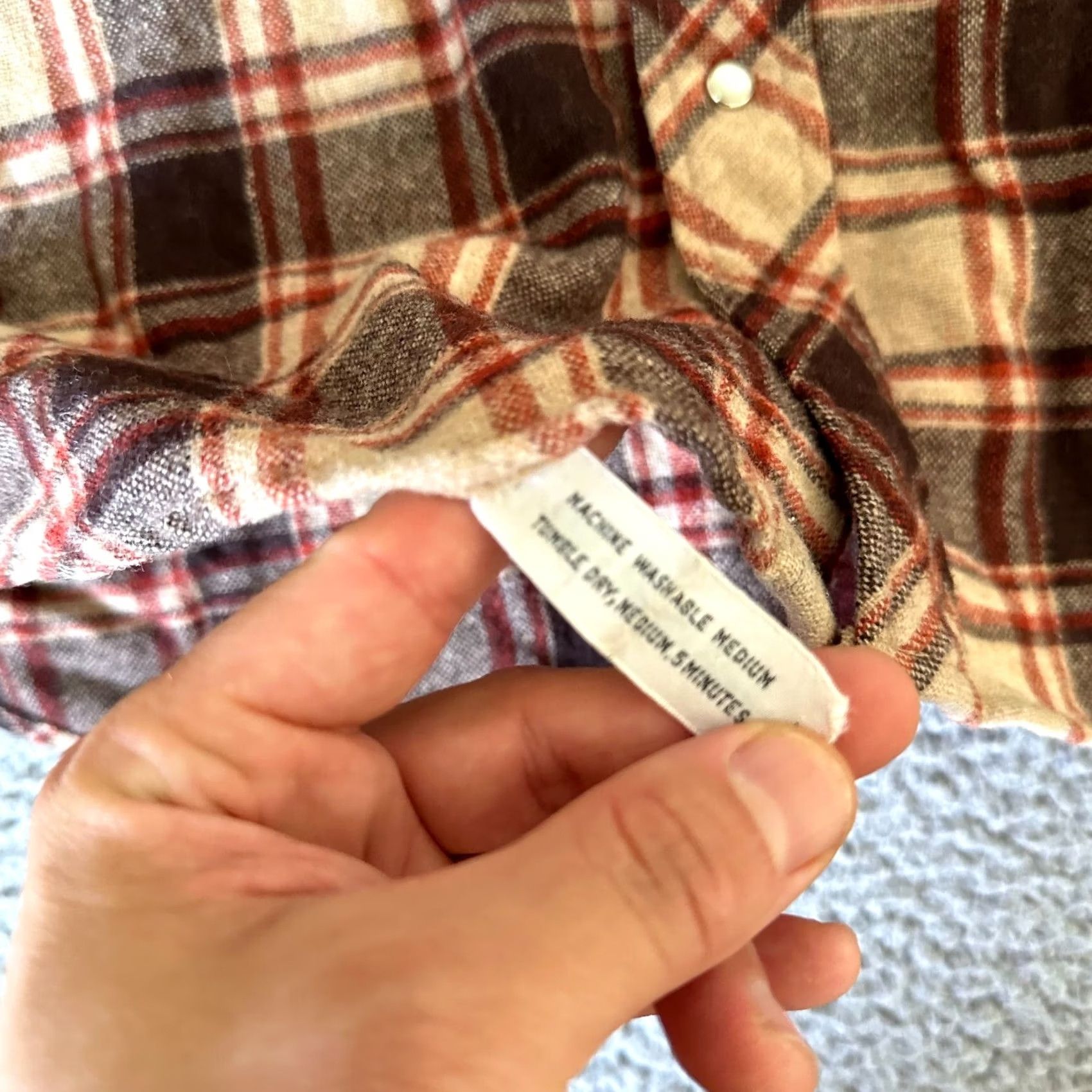 Vintage VINTAGE West Shirt Adult XL Red Brown Flannel Wool Disco Mens 70s Size US XL / EU 56 / 4 - 6 Thumbnail