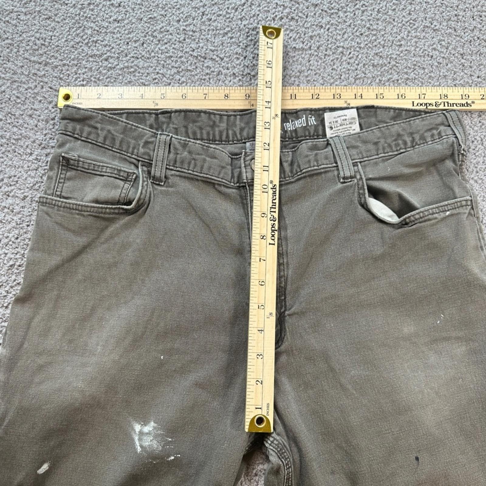 Carhartt Carhartt Relaxed Fit Work Pants Mens 38x34 Khaki Utility Size US 38 / EU 54 - 3 Thumbnail