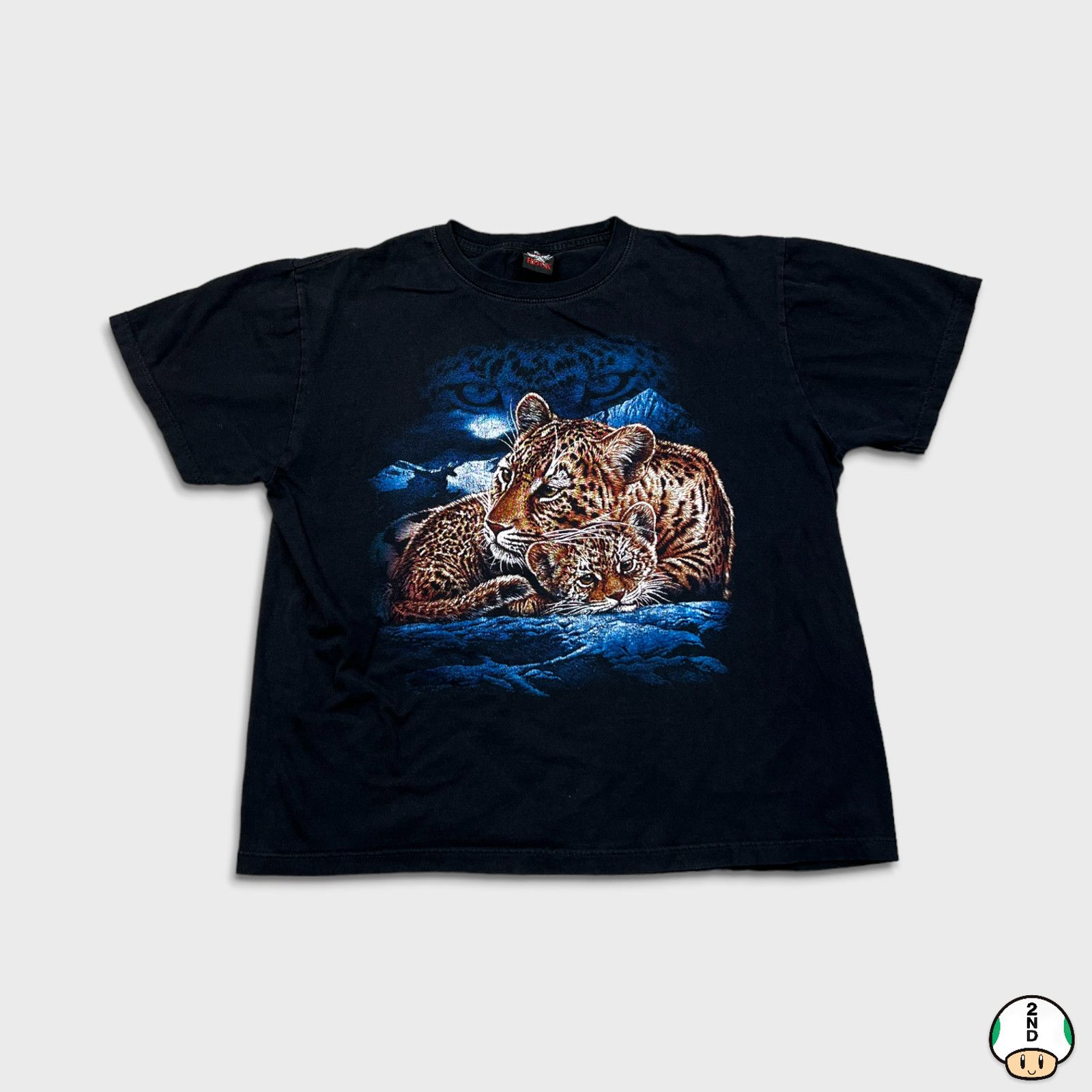 Vintage Vintage Cheetah T Shirt Double Sided Graphic Y2K Animal Tee Size US XL / EU 56 / 4 - 1 Thumbnail