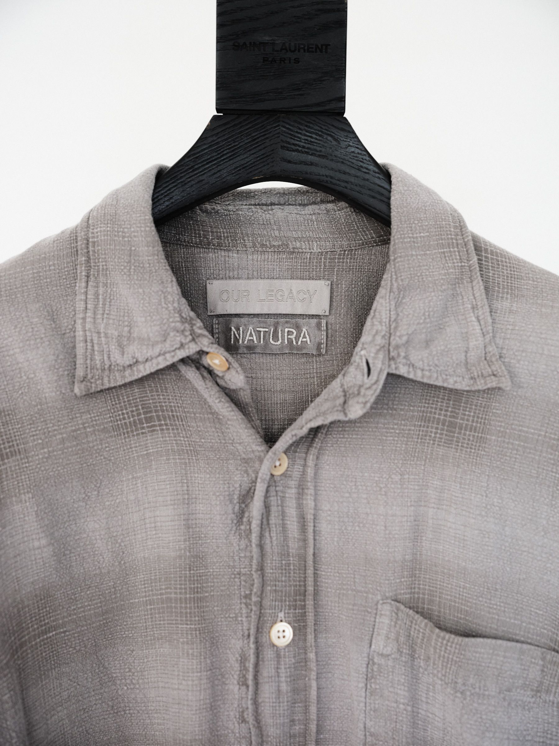 Our Legacy Our Legacy Workshop Natura Grey checkered Shirt Size US S / EU 44-46 / 1 - 4 Thumbnail