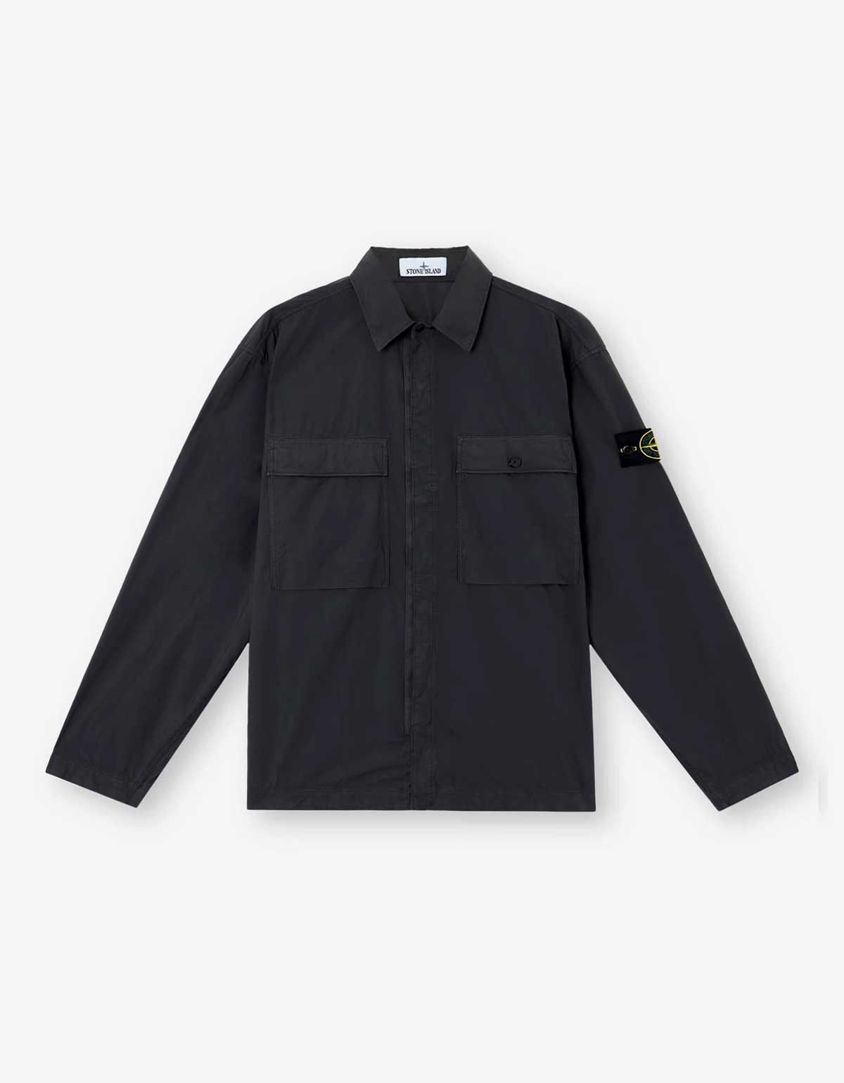 Stone Island Stone Island Black Paracadute Overshirt Size US L / EU 52-54 / 3 - 1 Thumbnail