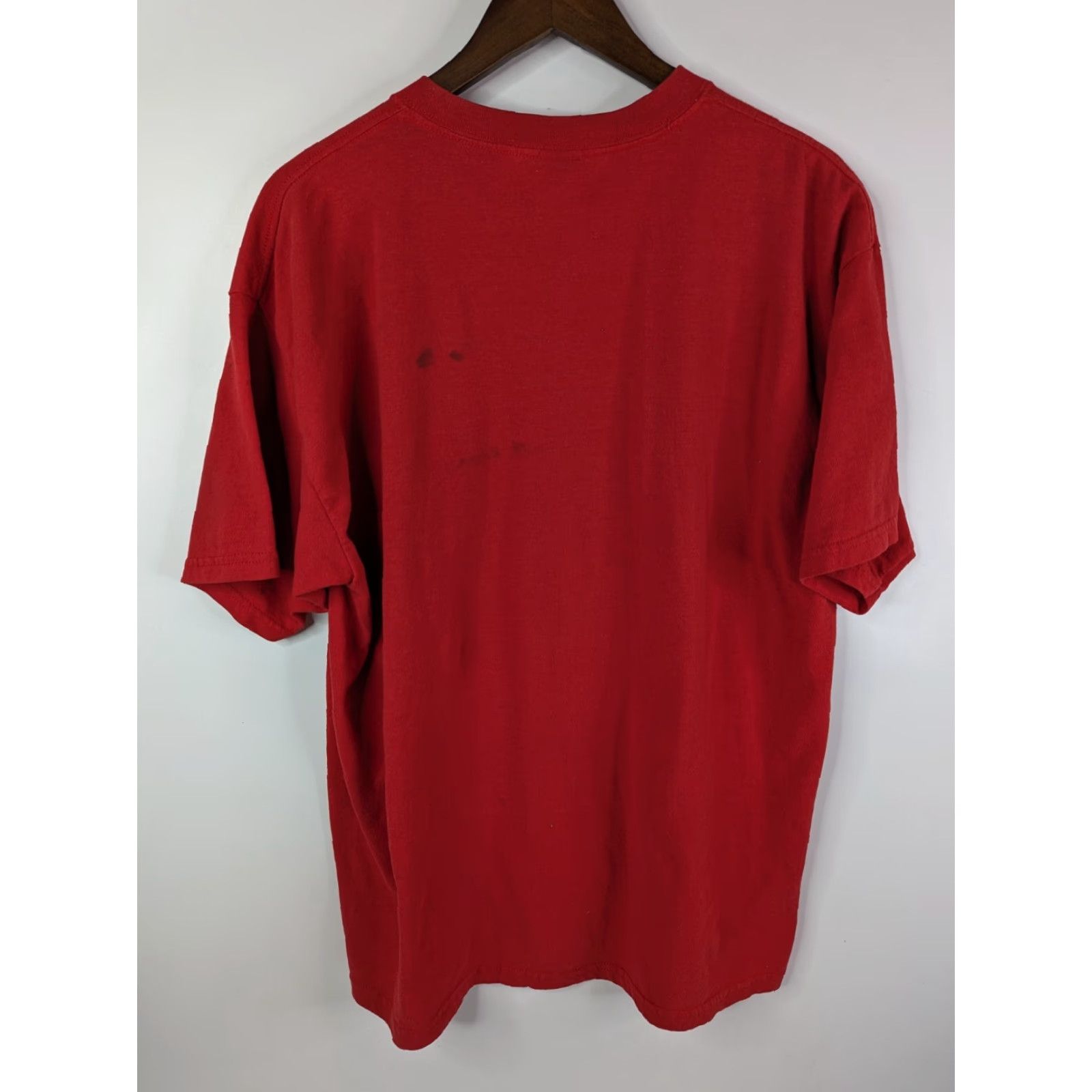 Gildan VINTAGE Red T-Shirt Iron County Fair Committee 2004 XL Guy in Horse USA Shirt Mens Size US XL / EU 56 / 4 - 4 Thumbnail
