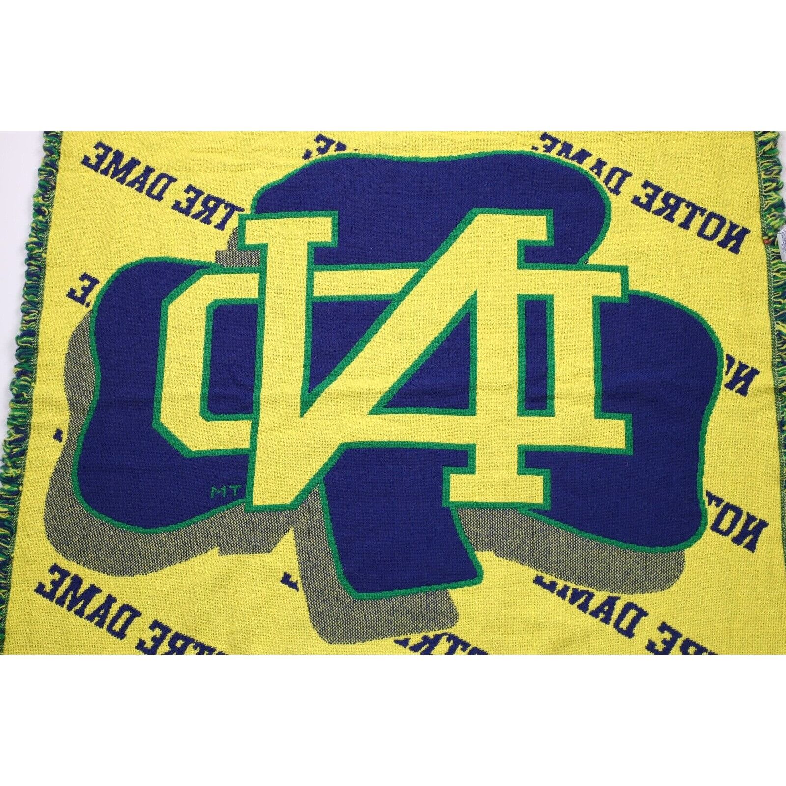 Vintage Vintage 90s All Over Print University of Notre Dame Blanket Size ONE SIZE - 8 Thumbnail