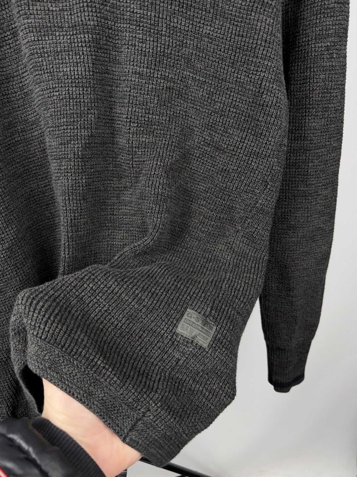 G-Star 00s Y2K G-Star RAW Heavy Knit Shawl Collar Sweater Men’s M Size US M / EU 48-50 / 2 - 2 Thumbnail
