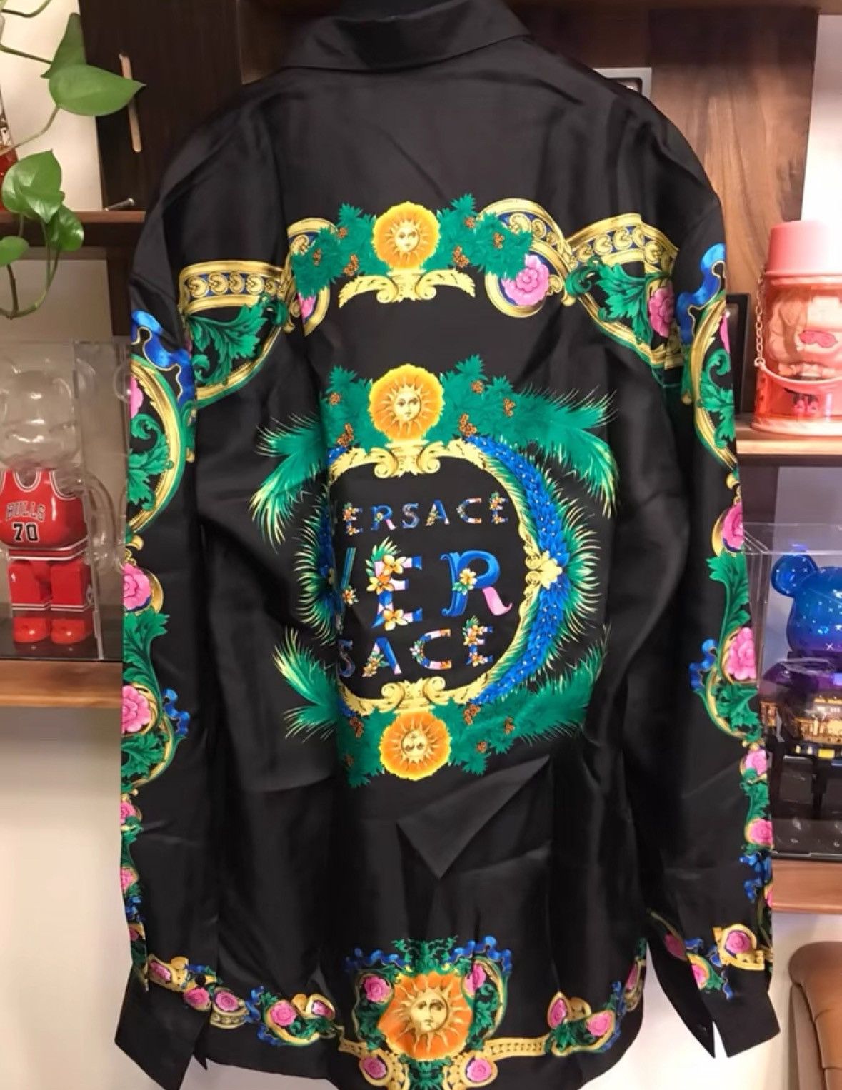 Versace Versace Mulberry silk printed shirt Size US L / EU 52-54 / 3 - 2 Thumbnail