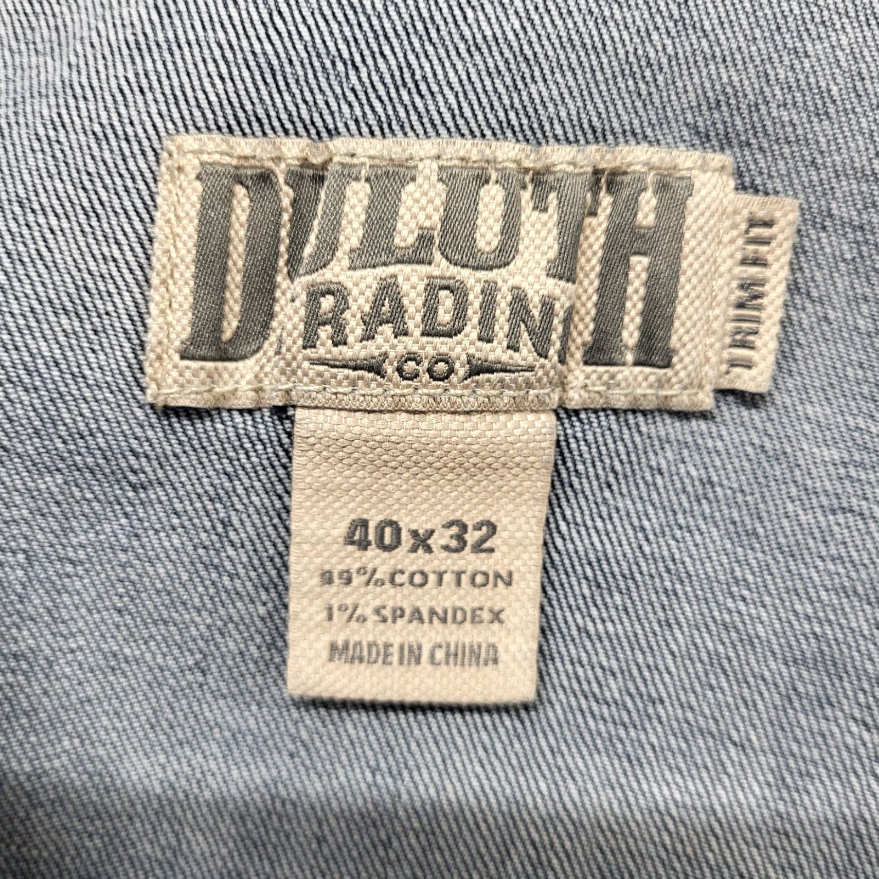 Duluth Trading Company Duluth Trading Company Jeans Men’s 40x32 Trim Fit Denim Blue 99% Cotton Pocket Zipper Button Logo Vintage No Mens XS? Wait. Size US 40 / EU 56 - 3 Thumbnail