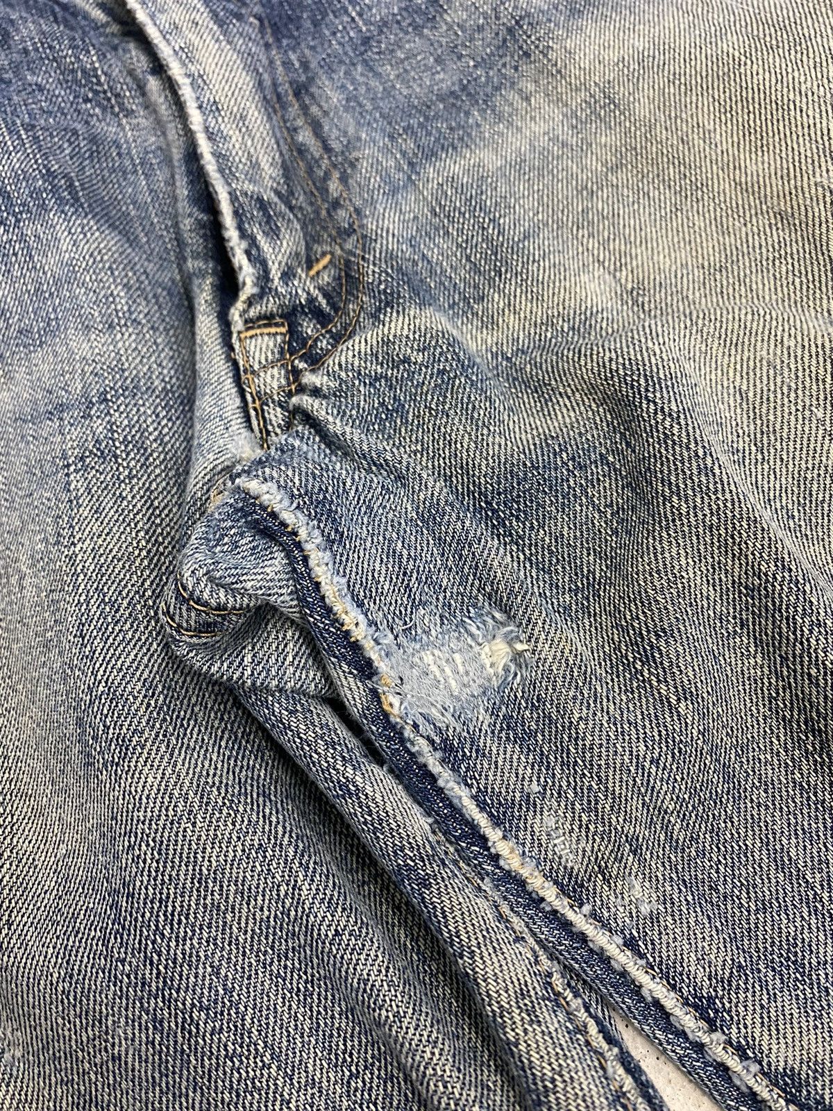 Levi's Levis 505 Japan Market J03 Button Distress Denim Washed Size US 30 / EU 46 - 11 Thumbnail