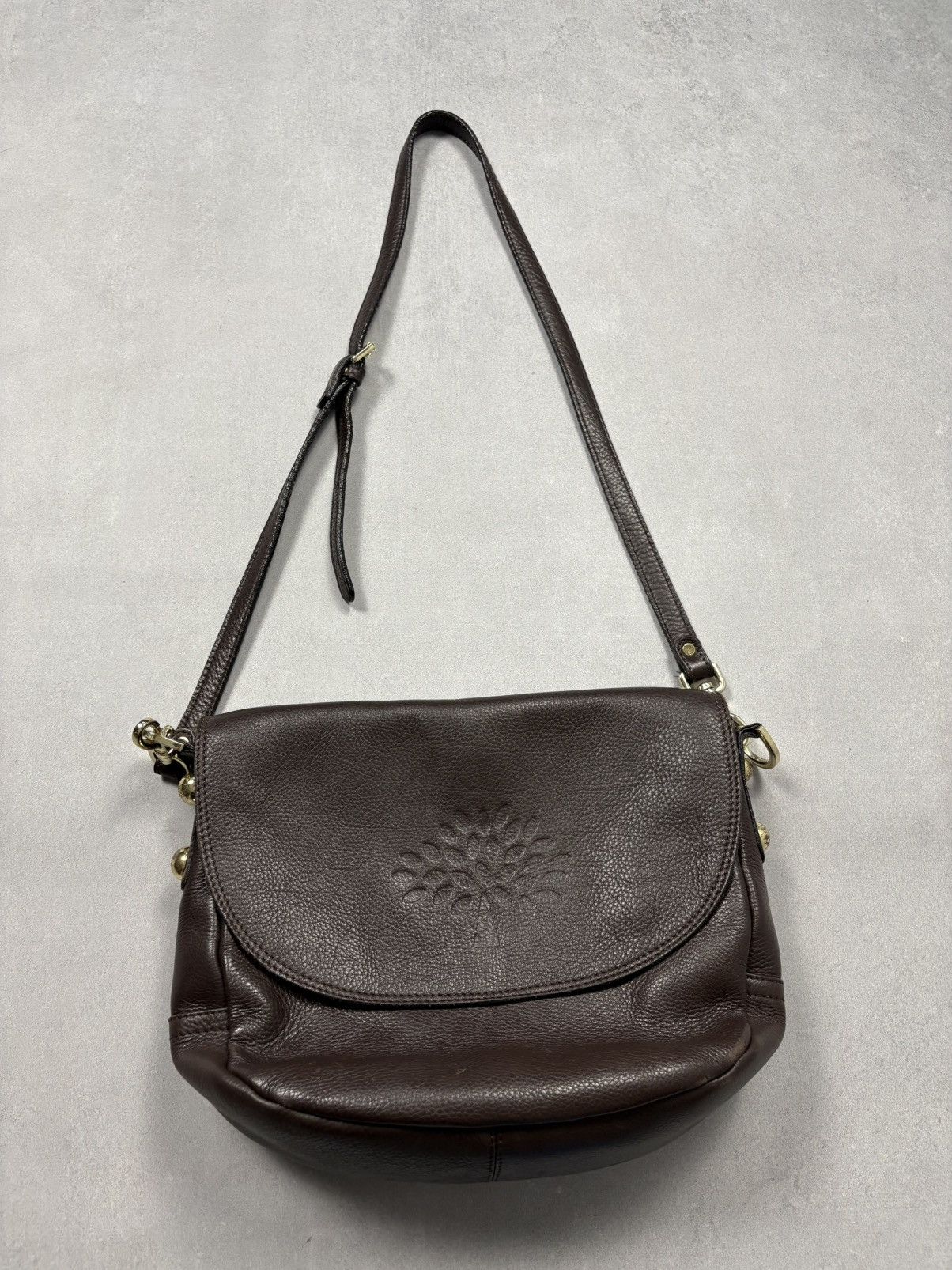 Mulberry Mulberry Brown Leather Crossbody Bag Tree Logo Vintage Size ONE SIZE - 1 Thumbnail