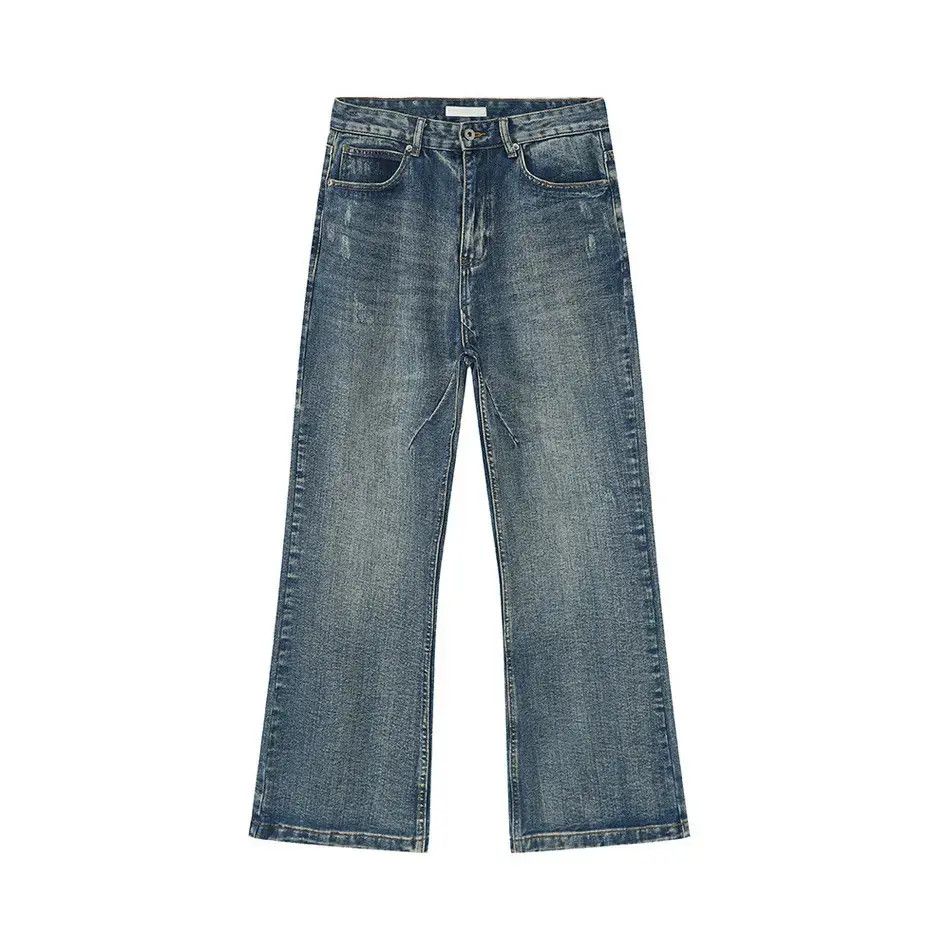 Japanese Brand Retro loose cat whisker straight leg jeans Size US 32 / EU 48 - 5 Thumbnail