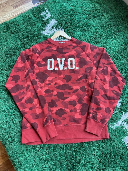 Bape BAPE x OVO COLOR CAMO CREWNECK | Grailed