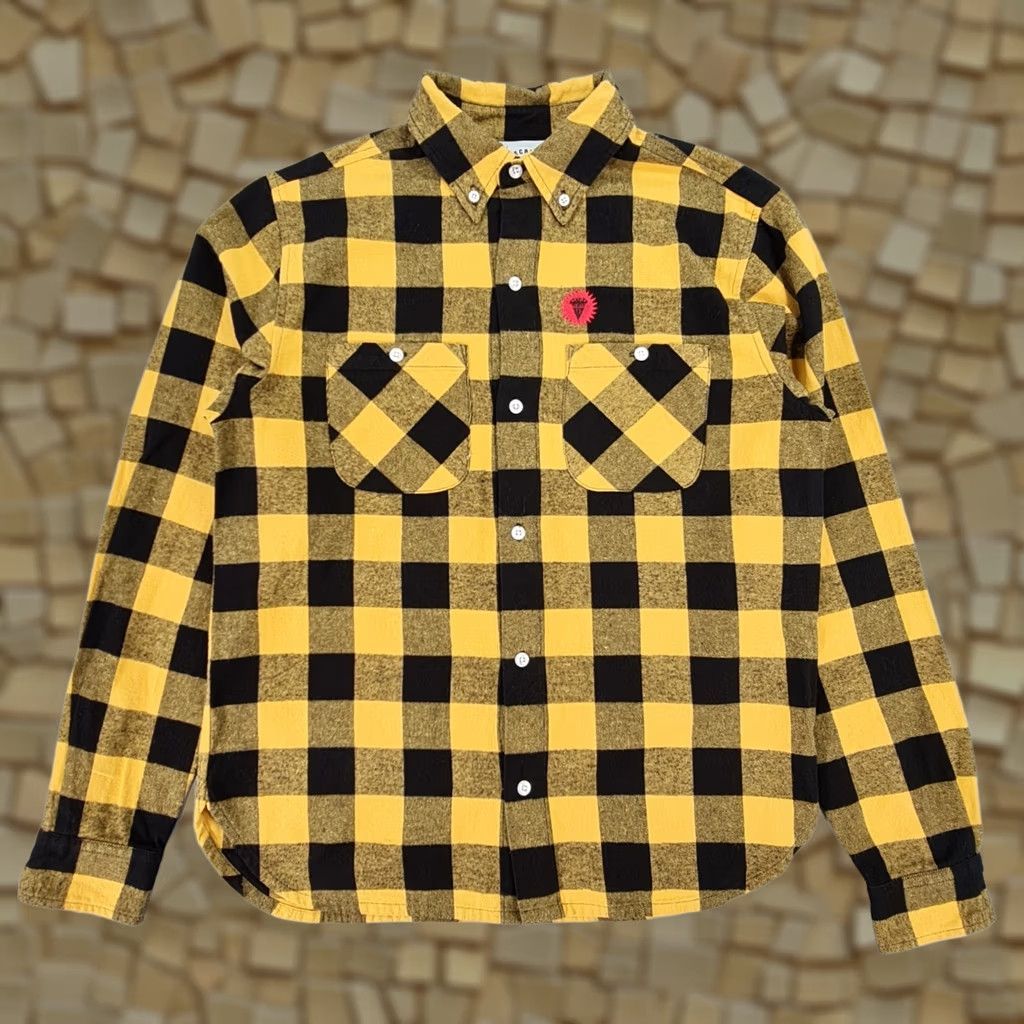 Vintage Icecream Mens Shirt Yellow Small Flannel Gingham Check Cotton Button Down Shirt Long Sleeve Collared Casual Pockets Button-Up Vintage No Size US S / EU 44-46 / 1 - 1 Thumbnail