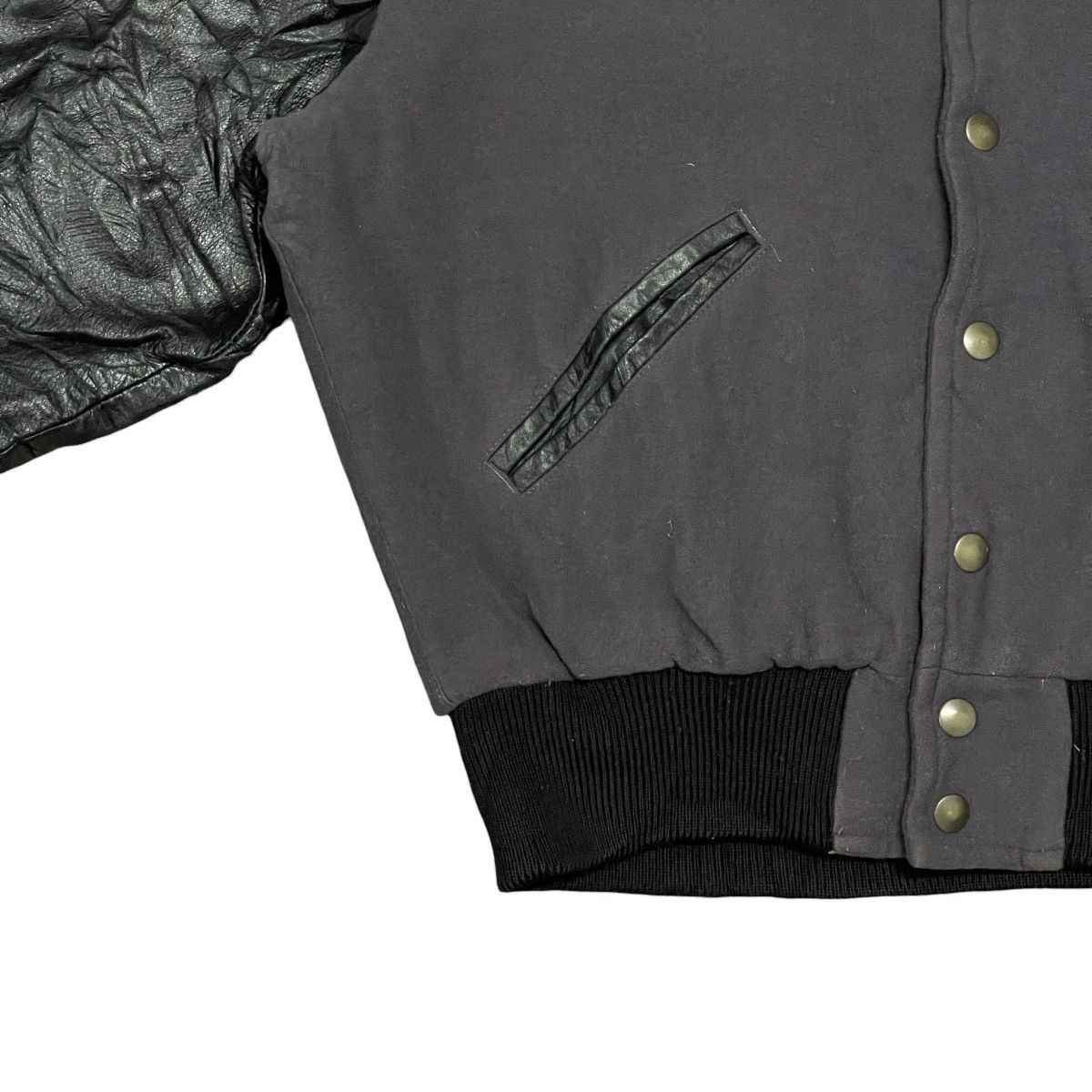 JUN MEN Vintage Junmen Wool Varsity Bomber Jacket, Leather Sleeves Size US XXL / EU 58 / 5 - 15 Thumbnail