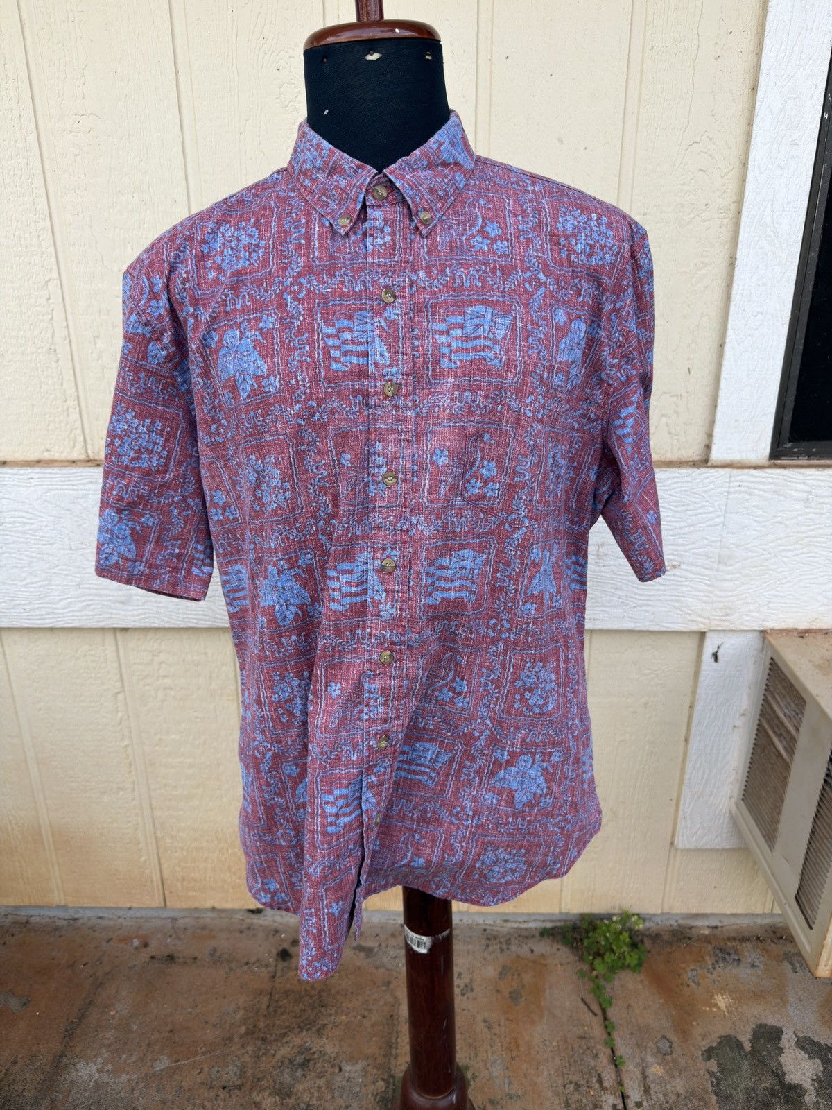 Reyn Spooner PreOwned Reyn Spooner Red/Blue Hawaiian Print Men's XL Size US XL / EU 56 / 4 - 1 Thumbnail