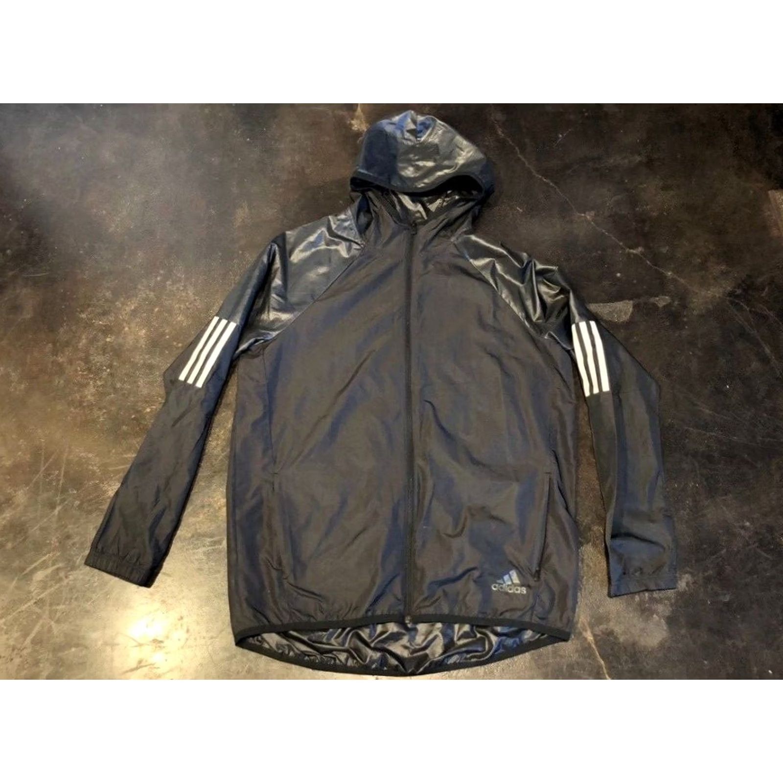 Adidas Adidas Windbreaker Full Zip Training Hooded Jacket Mens Size Large Black Size US L / EU 52-54 / 3 - 2 Thumbnail