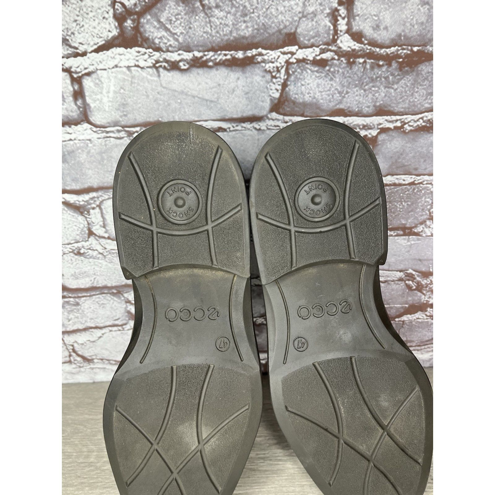 Ecco ECCO Brown Leather Slip On Casual Loafers Comfort Shoes Men Size US 14 / EU 47 - 11 Thumbnail