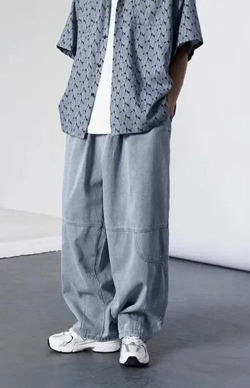 Japanese Brand 21SS Indigo Union Japan Light Blue Denim Carrot Pants Size US 32 / EU 48 - 4 Thumbnail
