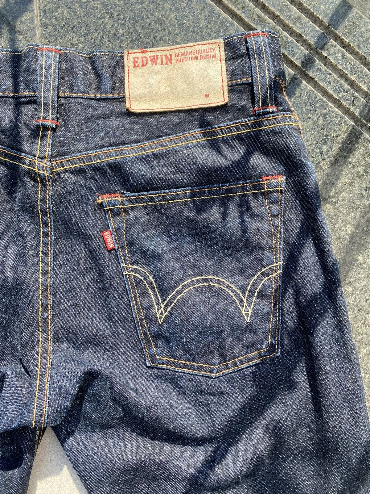 Edwin × Vintage 90’s EDWIN RARE POCKET LOGO RETRO JAPANESE Y2K BRAND DENIM Size US 32 / EU 48 - 7 Thumbnail