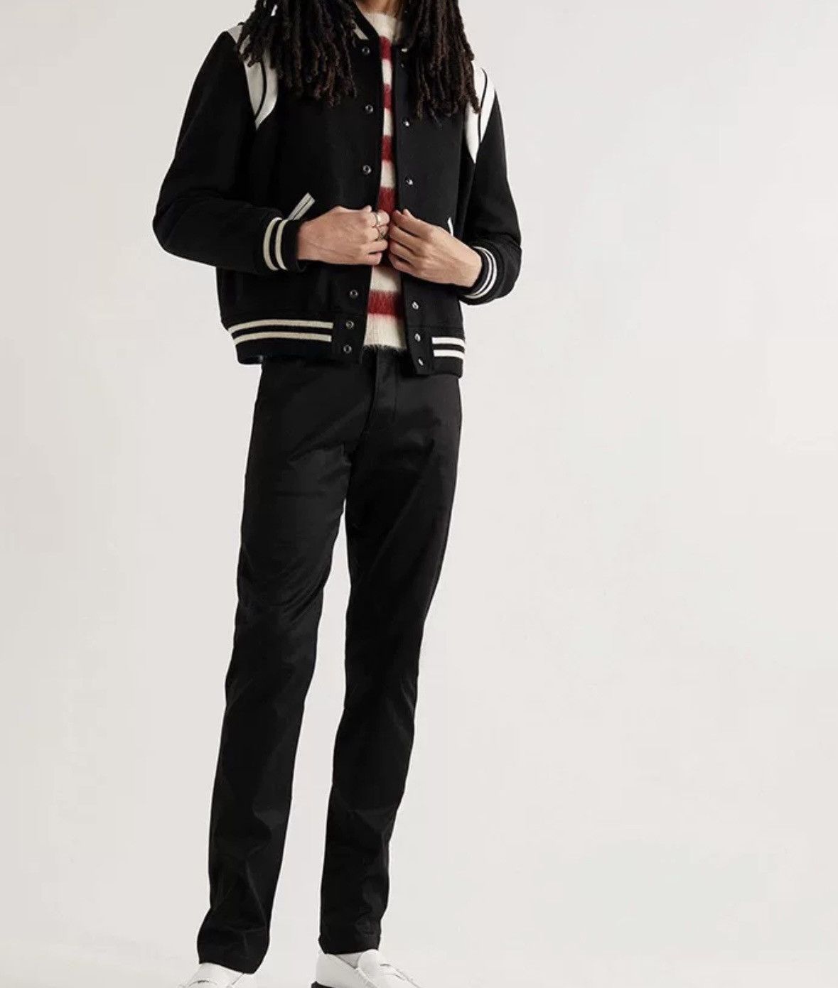 Saint Laurent Paris × Yves Saint Laurent Saint Laurent Teddy baseball jacket2412-Nextarrow Size US M / EU 48-50 / 2 - 7 Thumbnail
