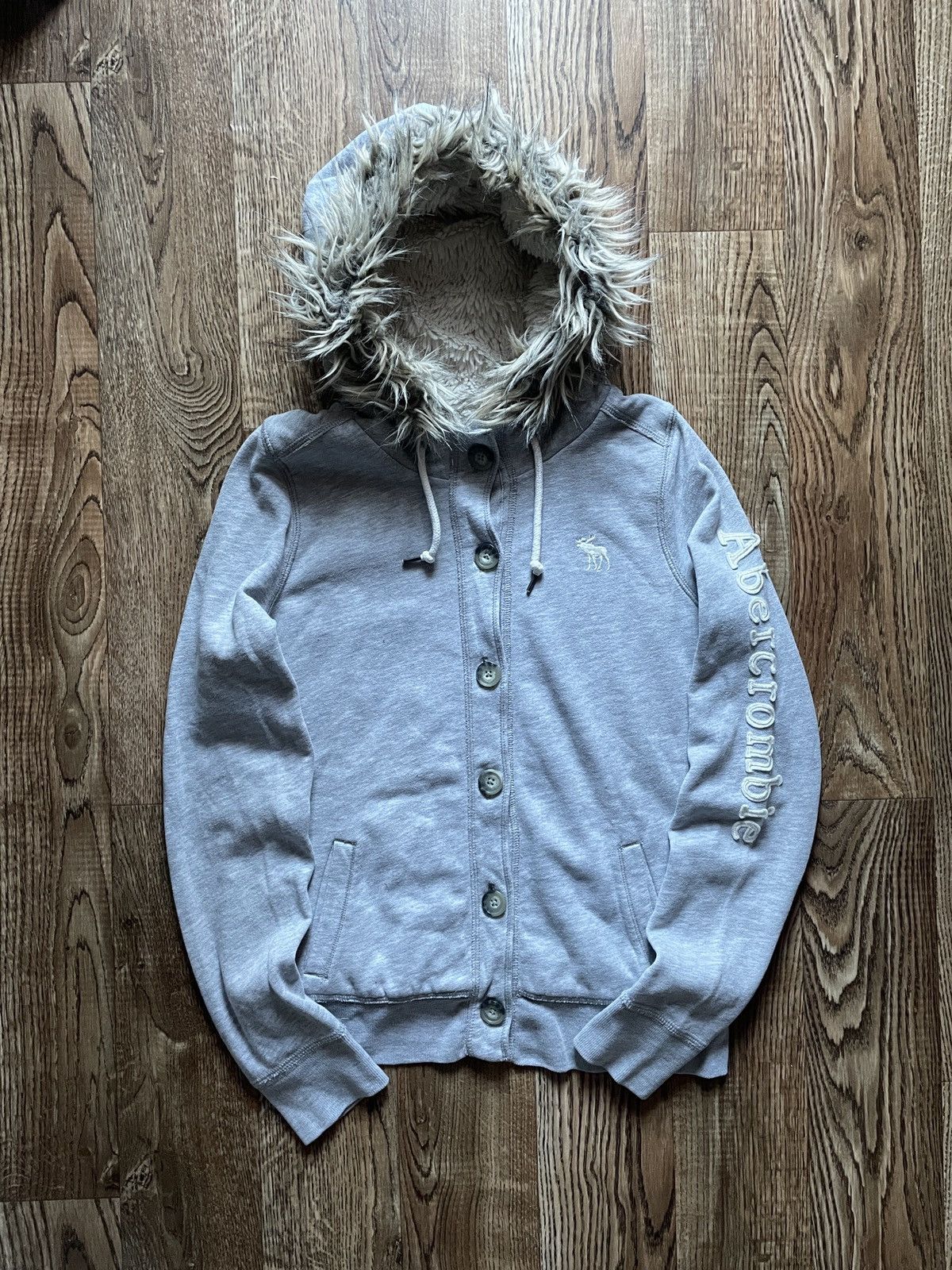 Abercrombie & Fitch Y2K Abercrombie & Fitch Fur Hoodie Lgb Style Size L / US 10 / IT 46 - 1 Thumbnail
