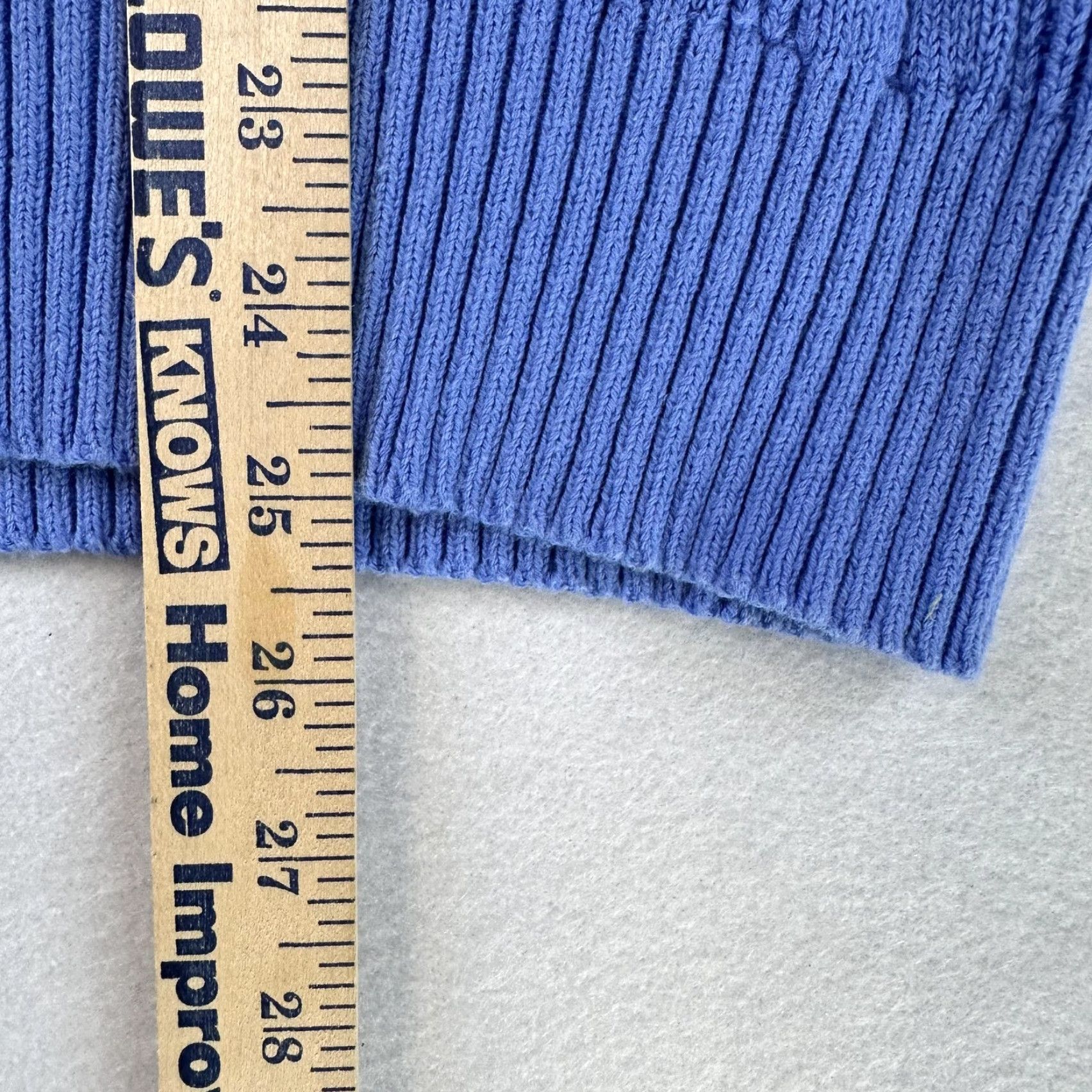 Vintage St. Johns Bay Sweater Womens XL Blue Cable Knit Pullover Crewneck Classic Style Size XL / US 12-14 / IT 48-50 - 5 Thumbnail