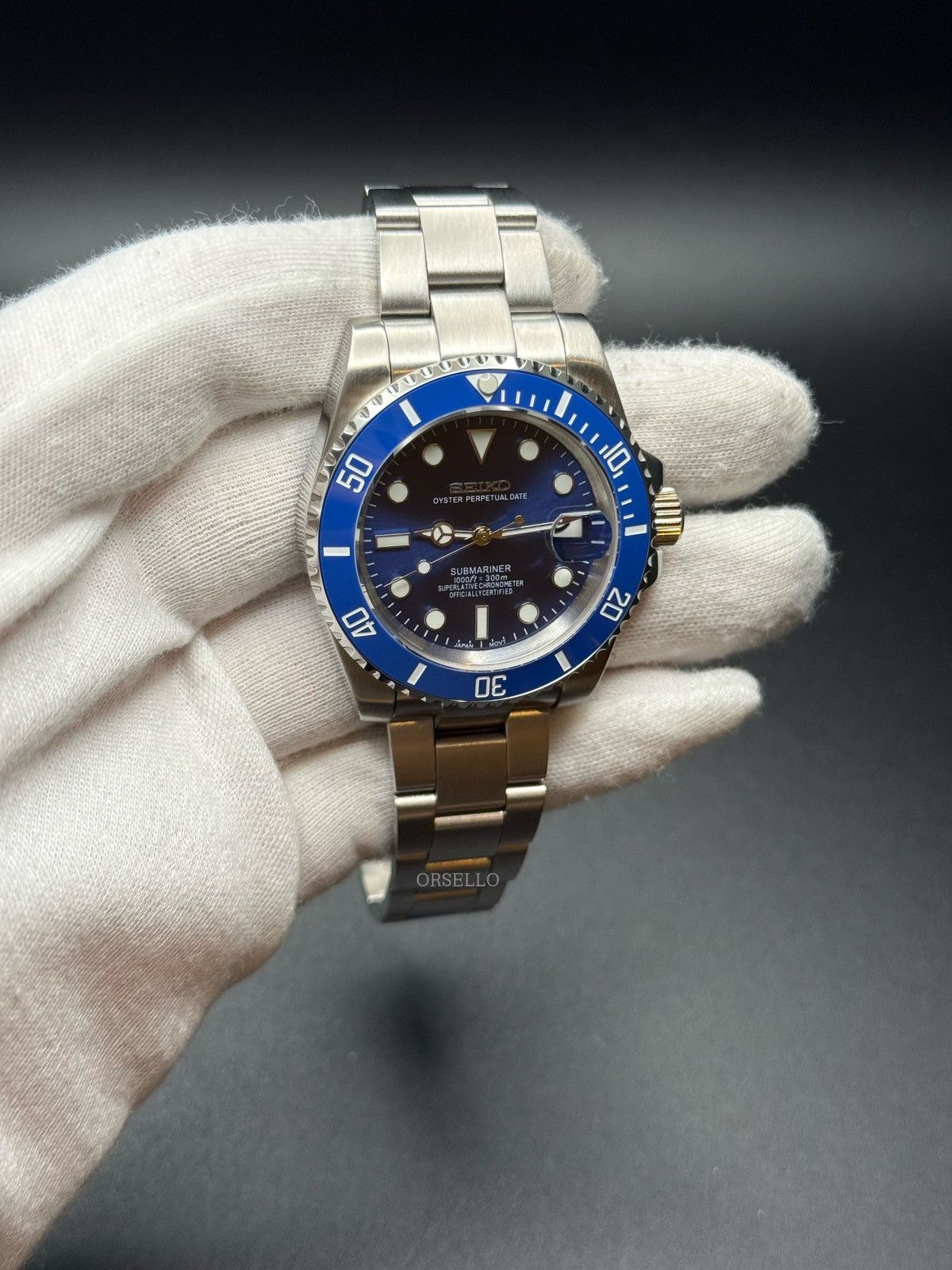 Seiko Seiko mod watch submariner smurf 40mm Size ONE SIZE - 1 Thumbnail
